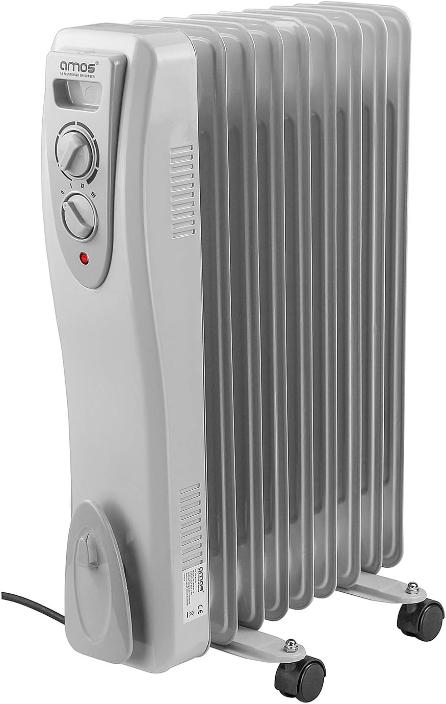 AMOS 2000W Electric Oil Filled Radiator, Special Portable Heater, High-Quality T...