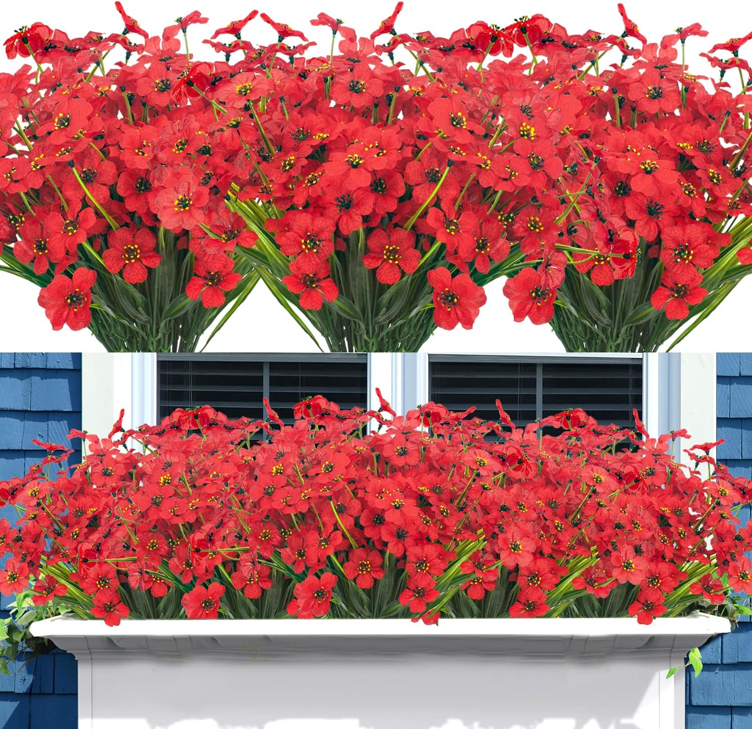 Grunyia Artificial Flowers, Special Fake Flowers for Outdoor, UV Resistant Faux...