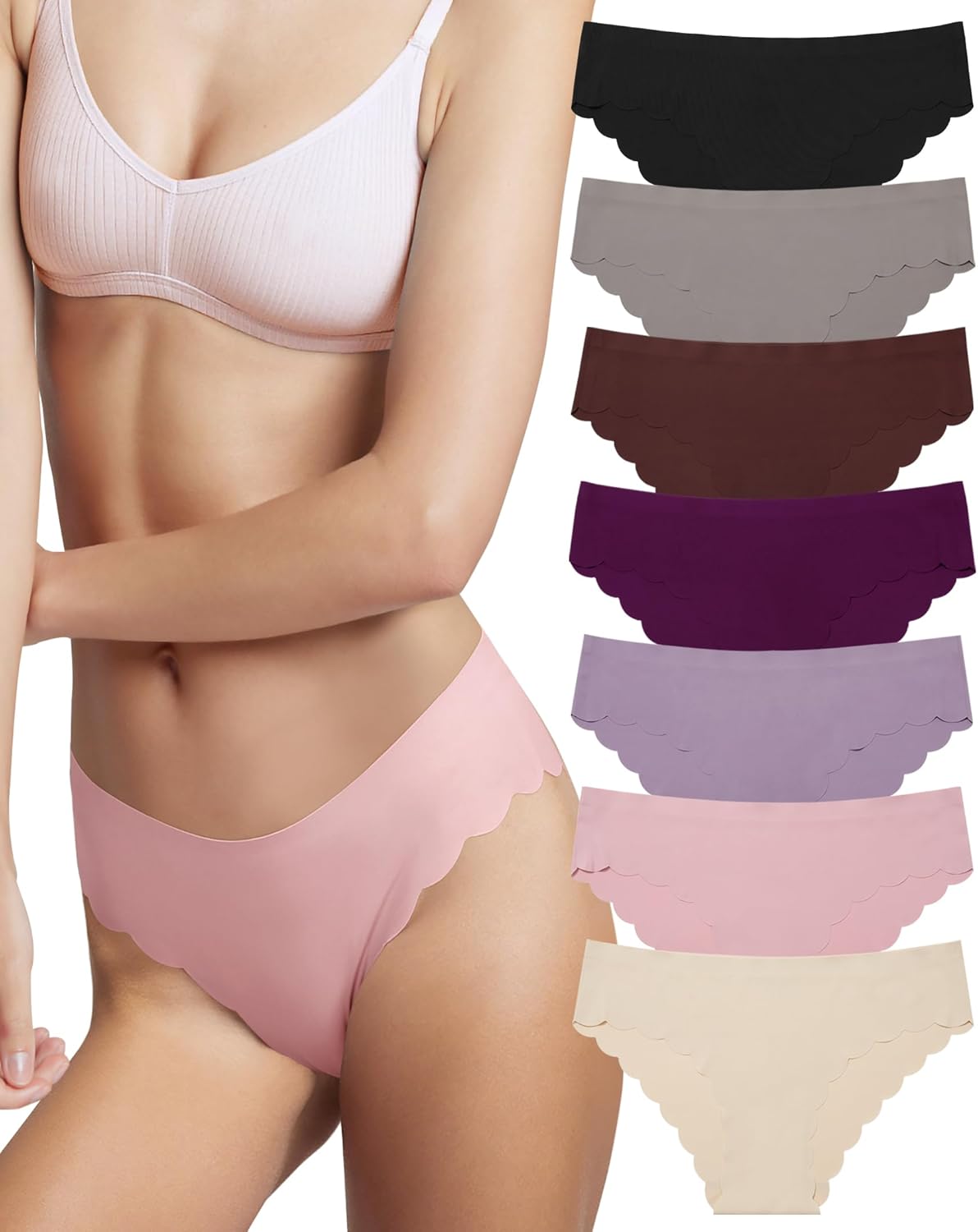 LEVAO Seamless Underwear for Women, Special No Show Ice Silk Bikini, Innovative...
