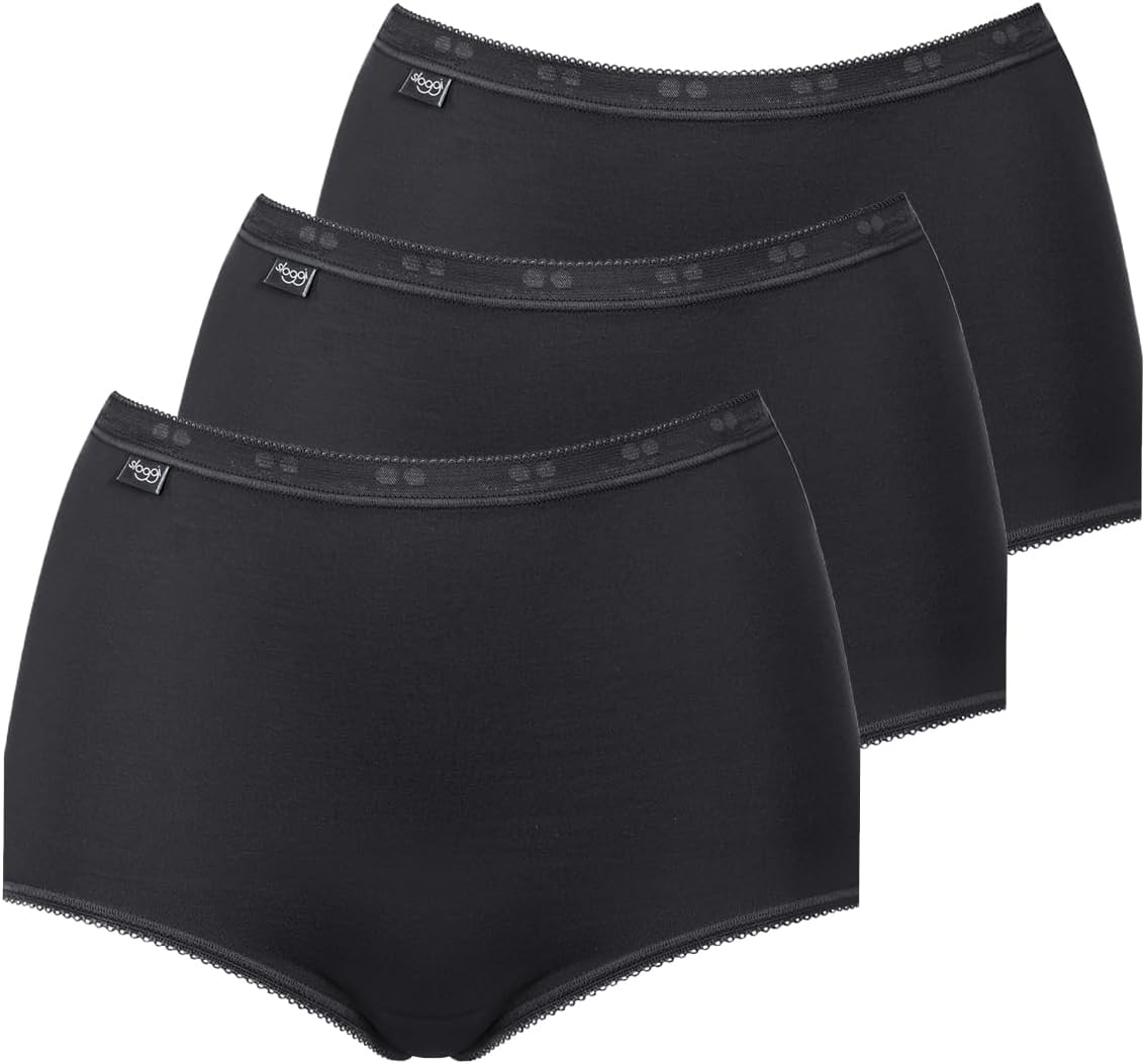 Sloggi Women's Basic+ Maxi C3P Briefs 18 Black