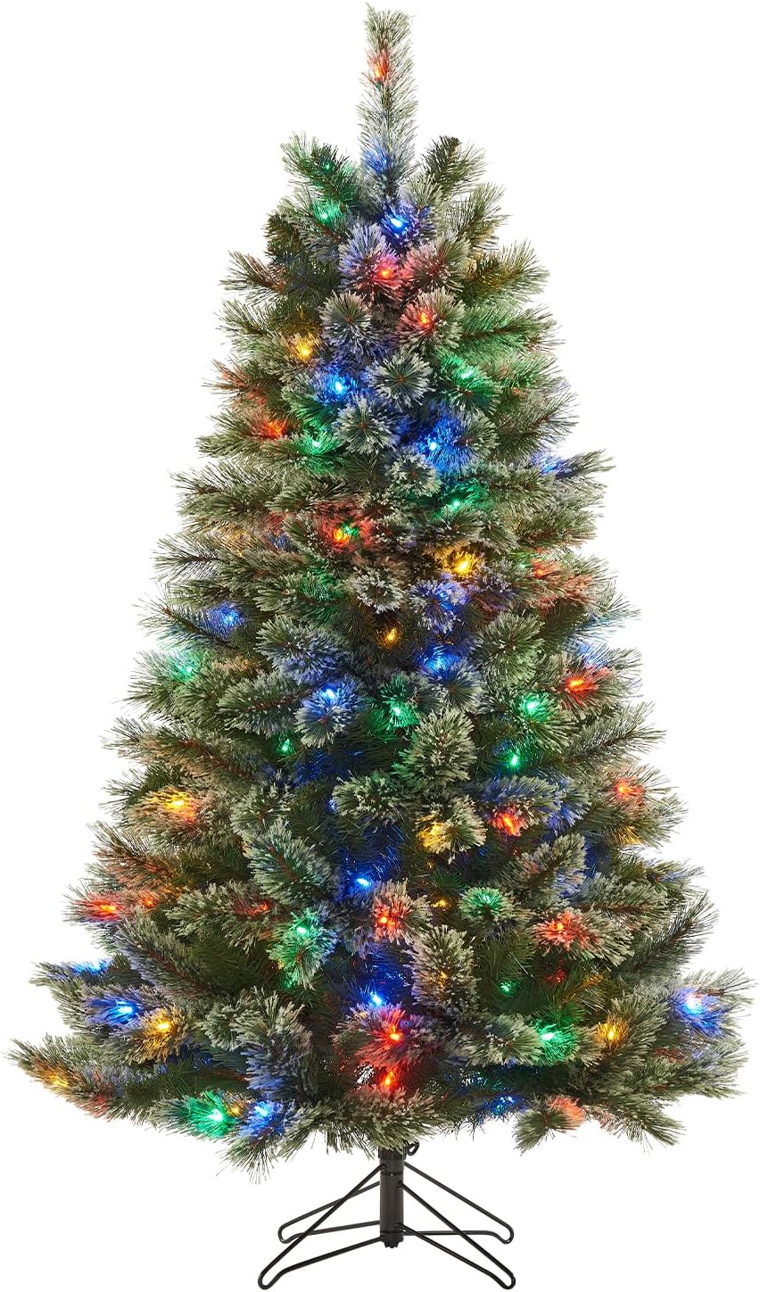 Honeywell 5 ft Pre-Lit LED Christmas Tree, Frances Artificial Xmas Tree with 200...