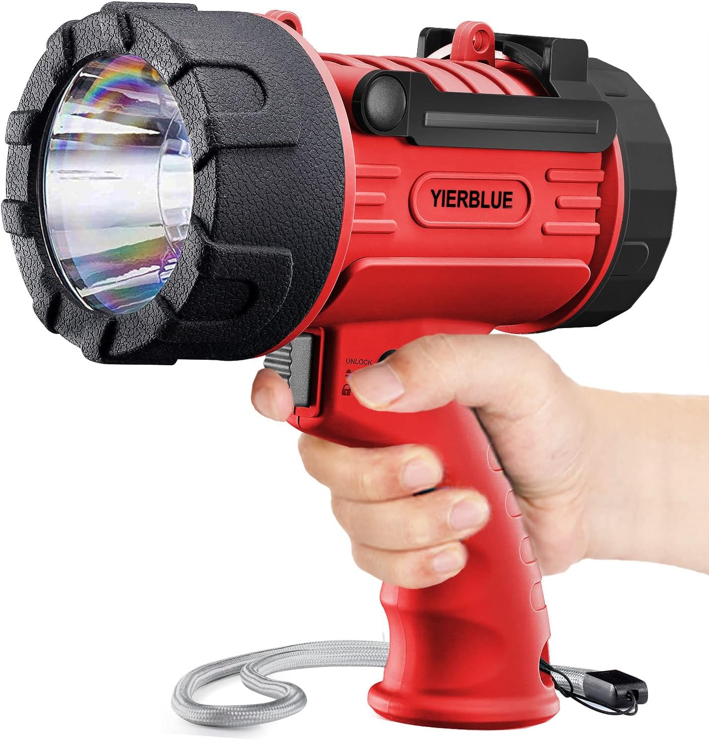 YIERBLUE Rechargeable Spotlight, Special Flashlight with 1000,000 Lumen LED, Inn...
