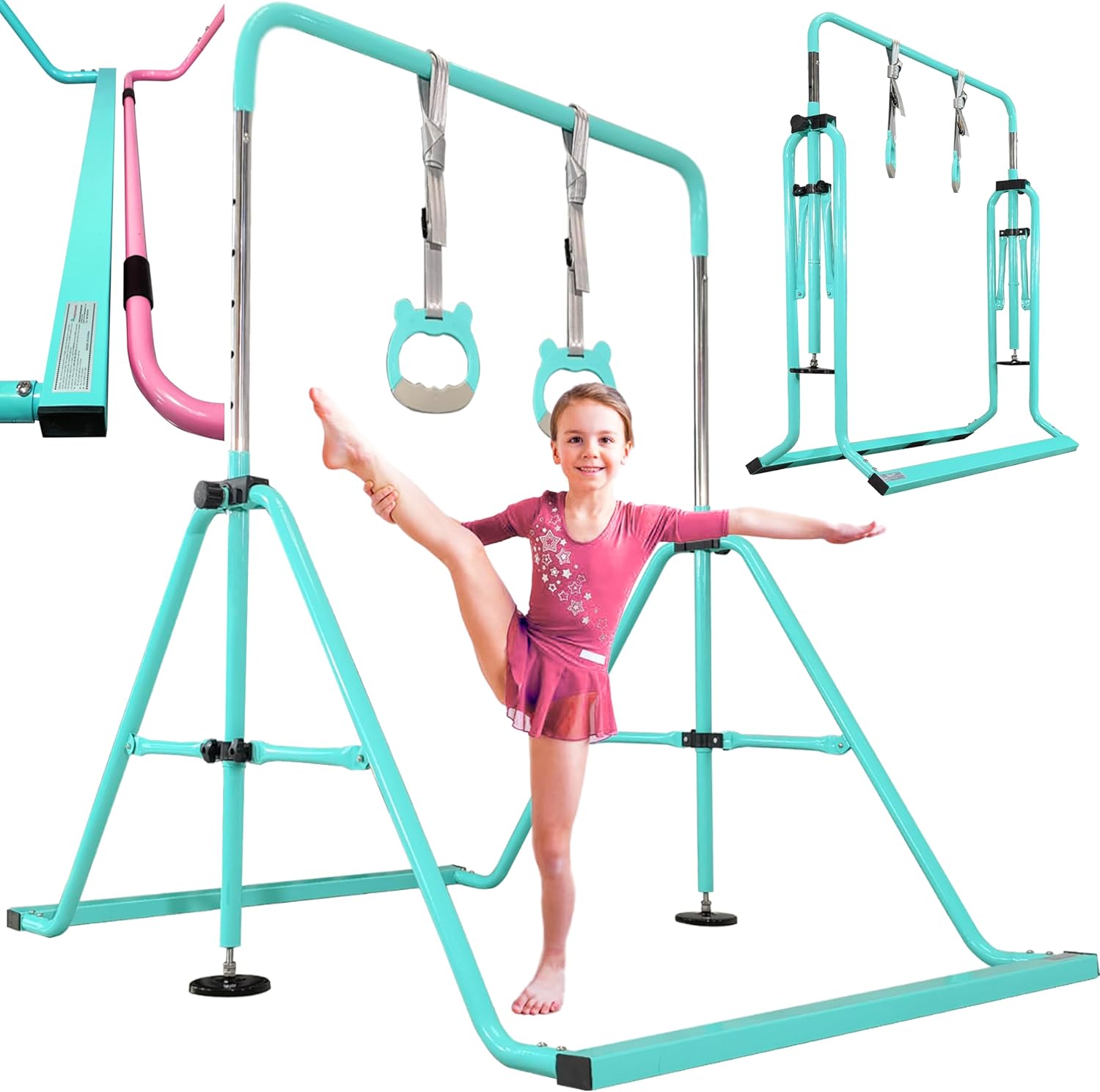 PreGymnastic Updated Folding Gymnastics Bar with R...
