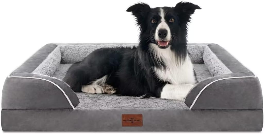 Large Dog Beds Waterproof Orthopedic Foam Dog Beds for Large Dogs Sofa Comfy Pet...