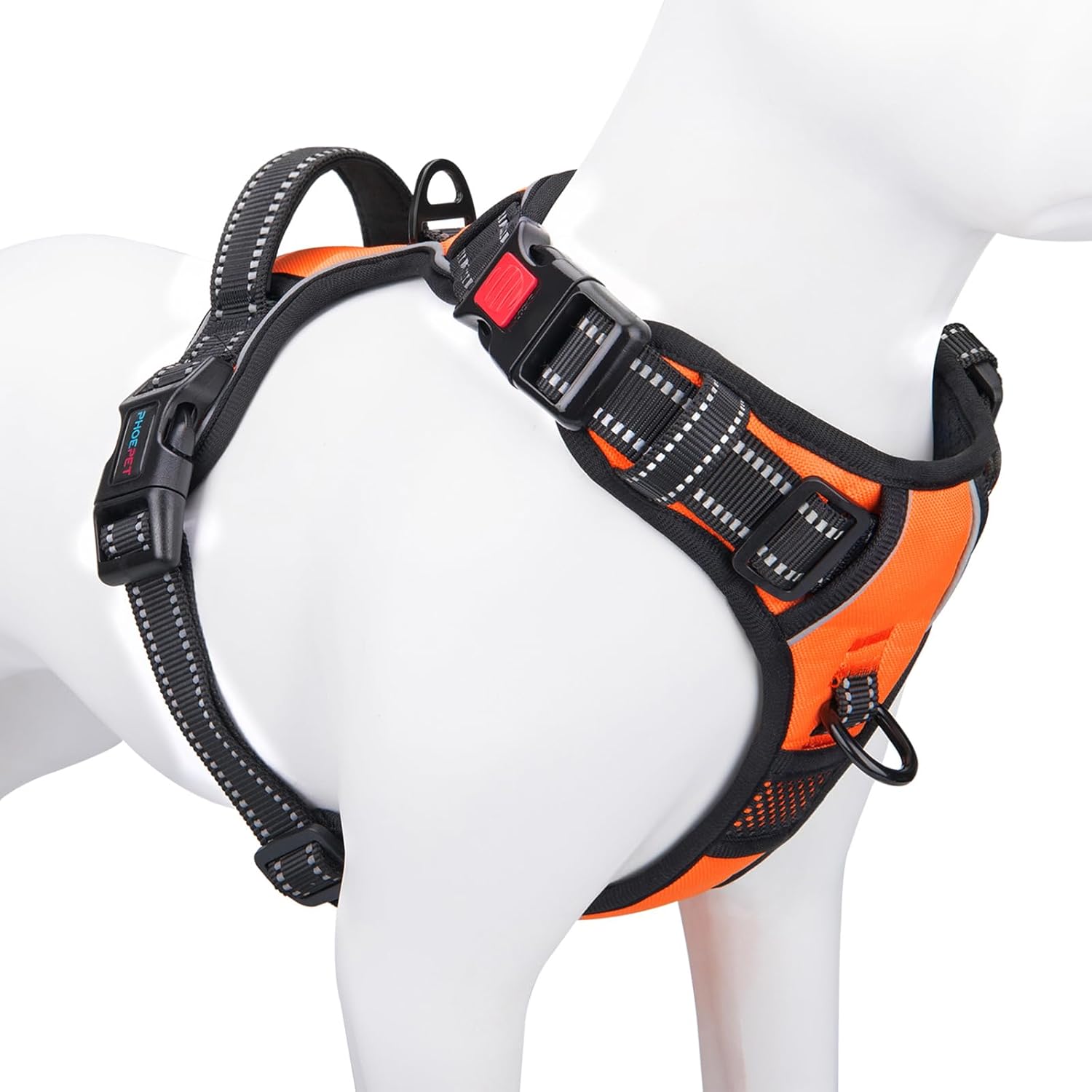 PHOEPET Reflective Dog Harness Large Breed Adjustable No Pull Vest with with Han...