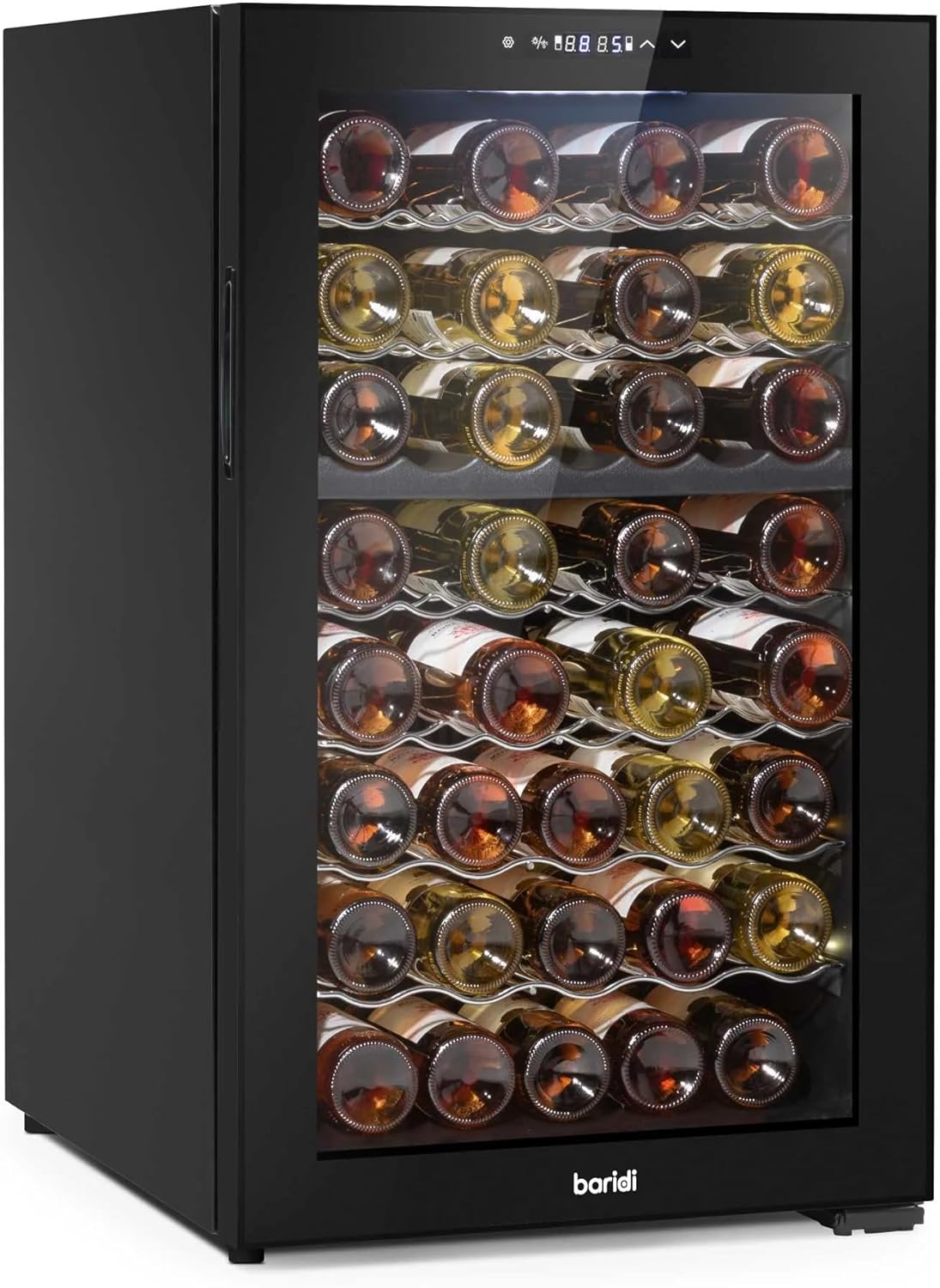 Baridi 52 Bottle Dual Zone Wine Cooler, Fridge with Digital Touch Screen Control...