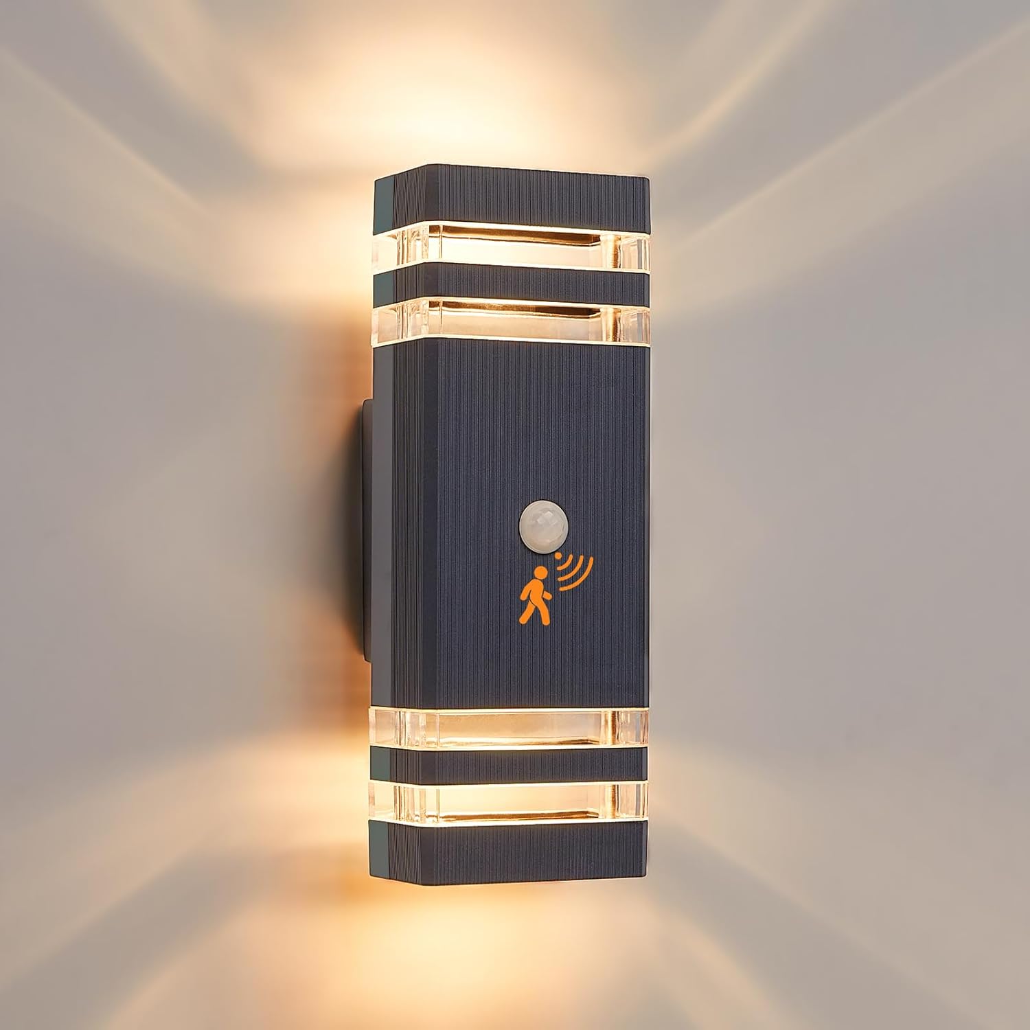 CELAVY Up Down Outside Lights with Motion Sensor, PIR Outdoor Wall Light Mains P...