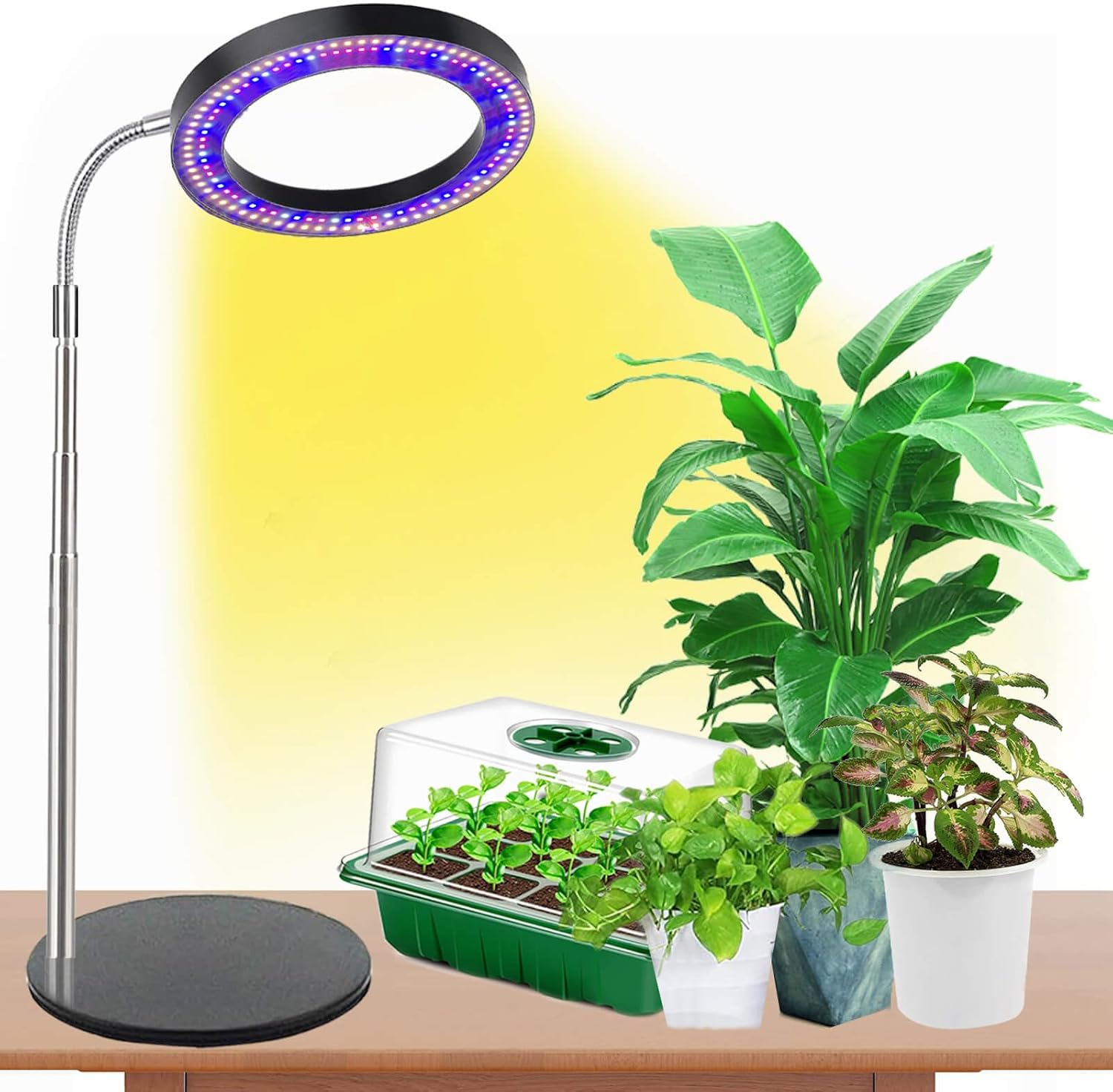 10'' Extra Large Grow Light, Special Led Growing Lamps Red/Warm White Full Spect...