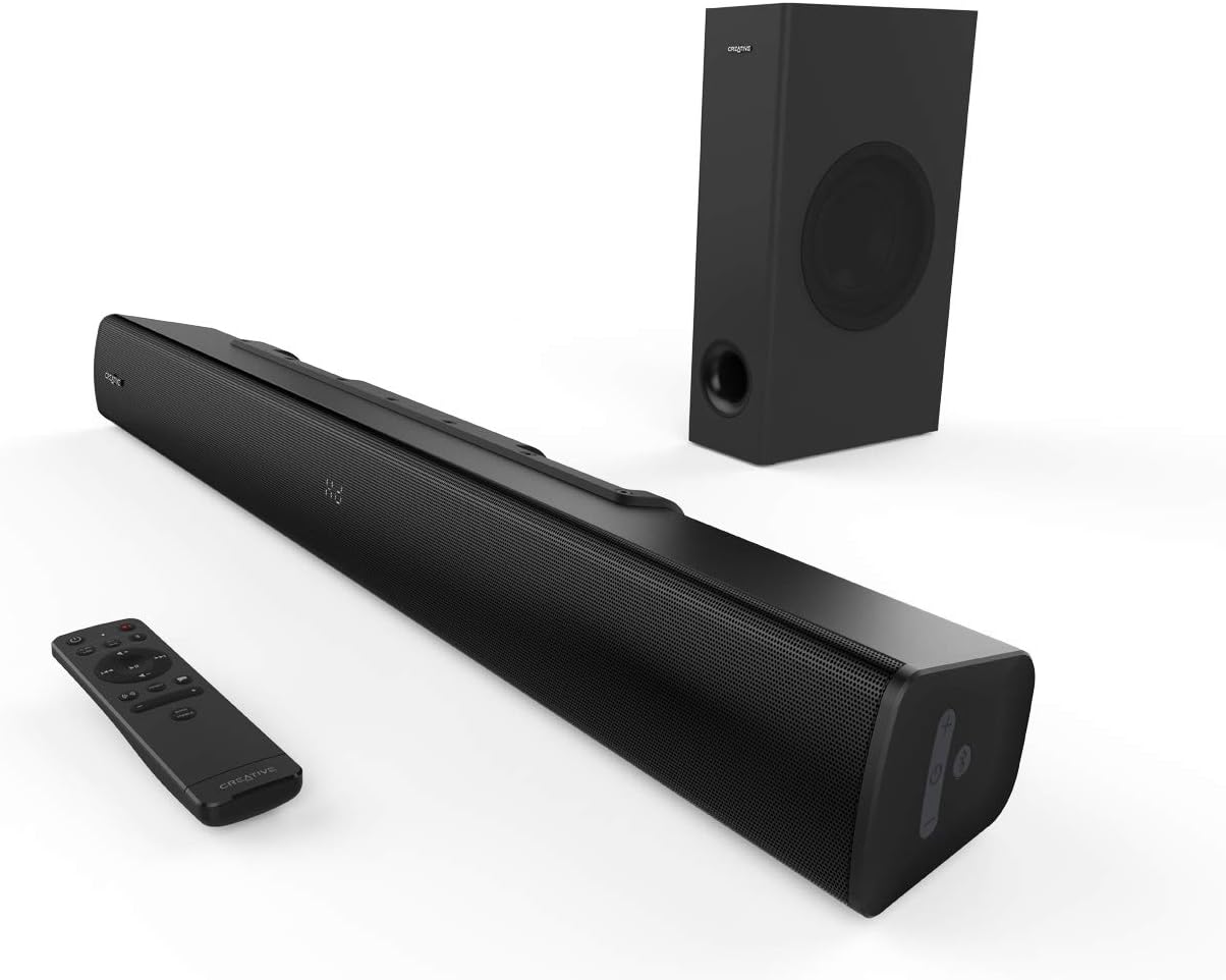 CREATIVE Stage V2 2.1 Soundbar with Subwoofer, Clear Dialog and Surround by Soun...
