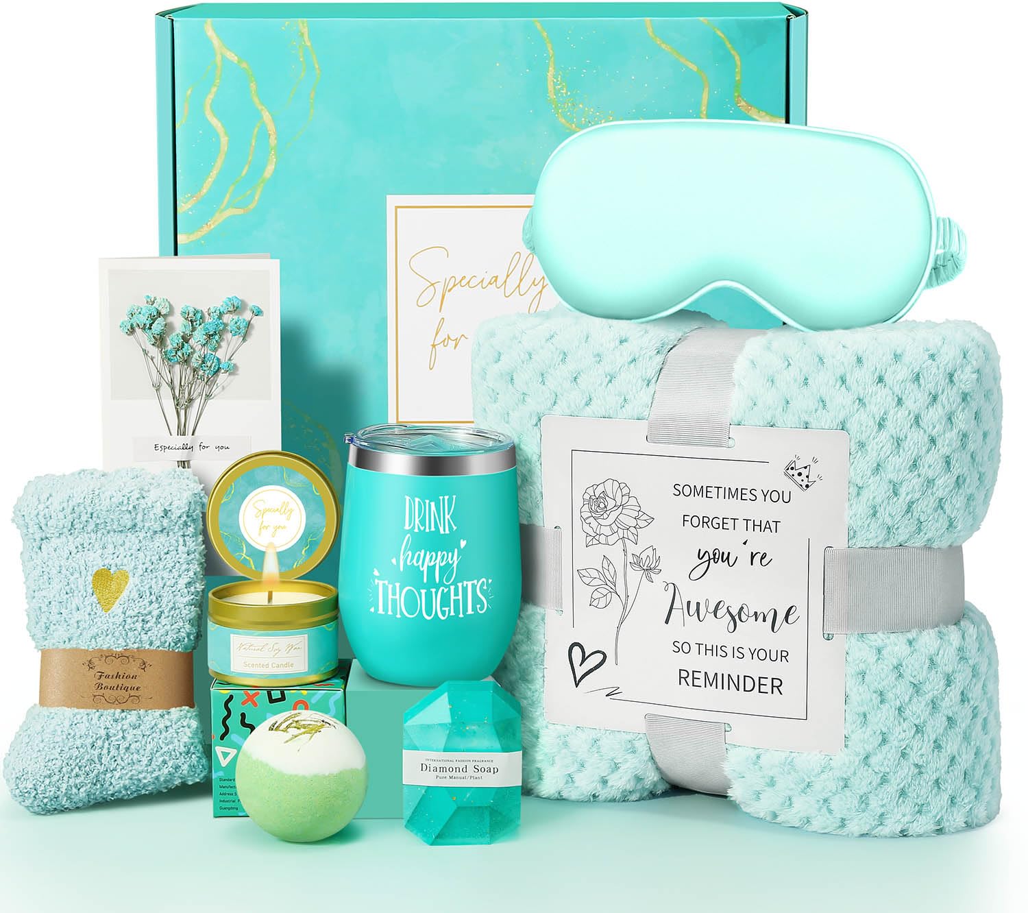 Birthday Gifts for Women, Self Care Gifts, Unique Relaxing Spa Gift Basket with...