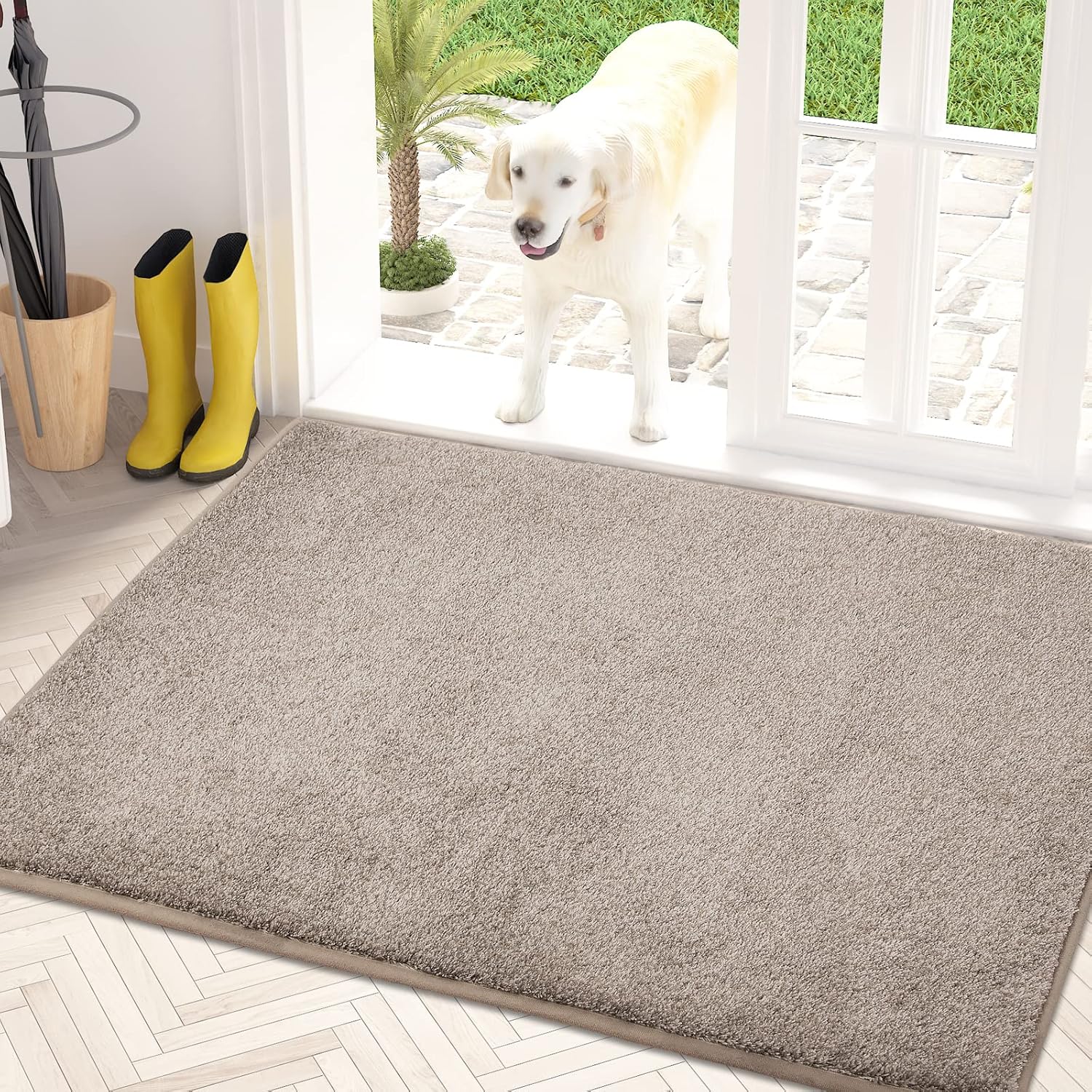 PURRUGS Dirt Trapper Door Mat 80 x 120 cm, Non-Slip Machine Washable Entrance Ru...