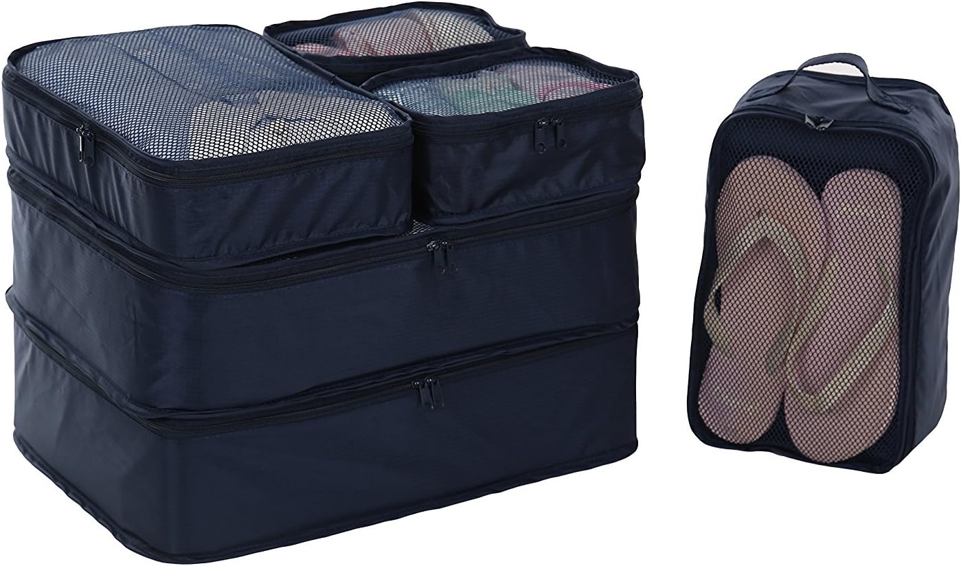 JJ POWER Travel Packing Cubes, Special Luggage Organizers with Unique Shoe Bag,...