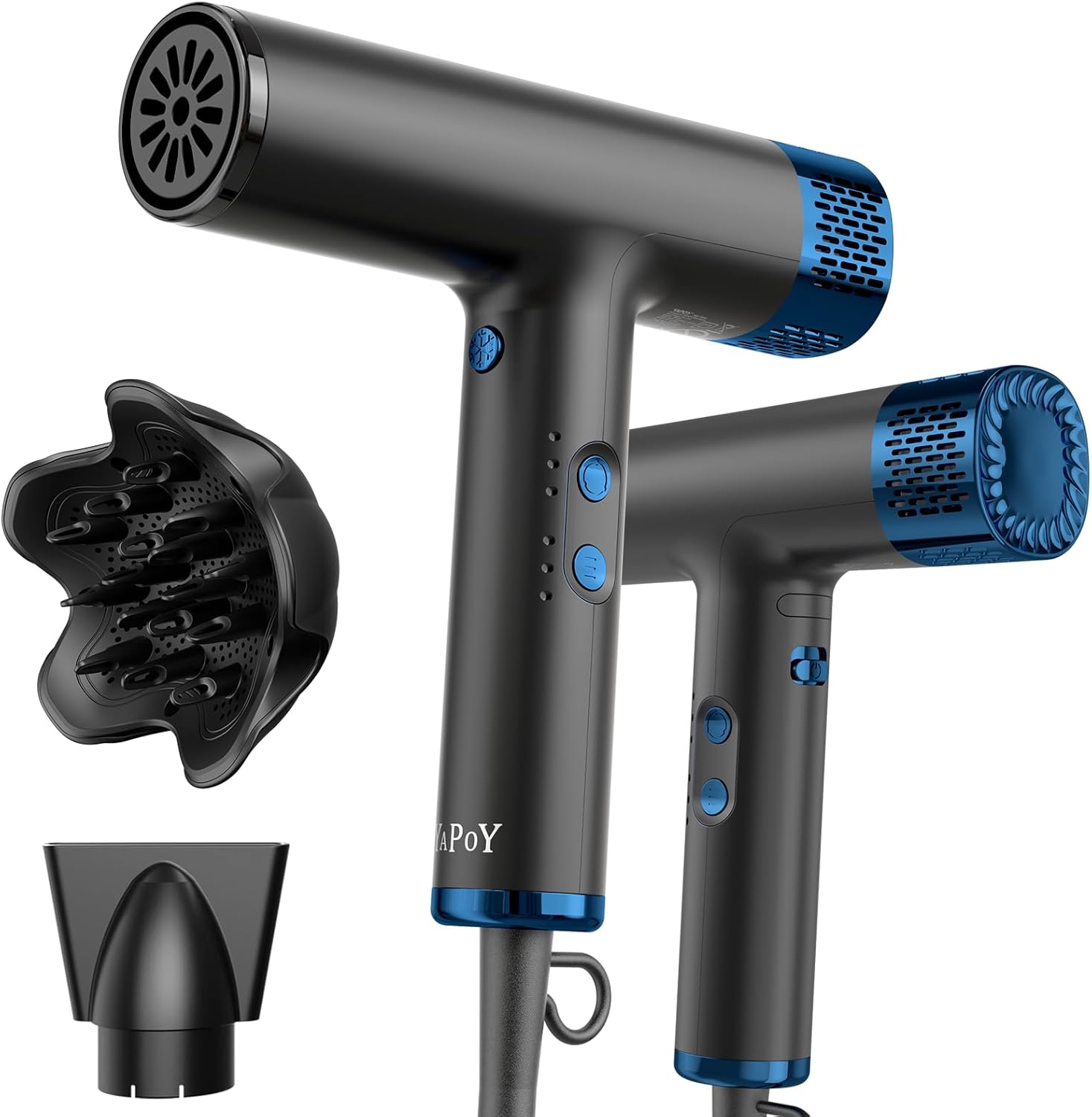 YAPOY High-Speed Hair Dryer with Diffuser Fast Drying 200 Million Ionic Blow Dry...