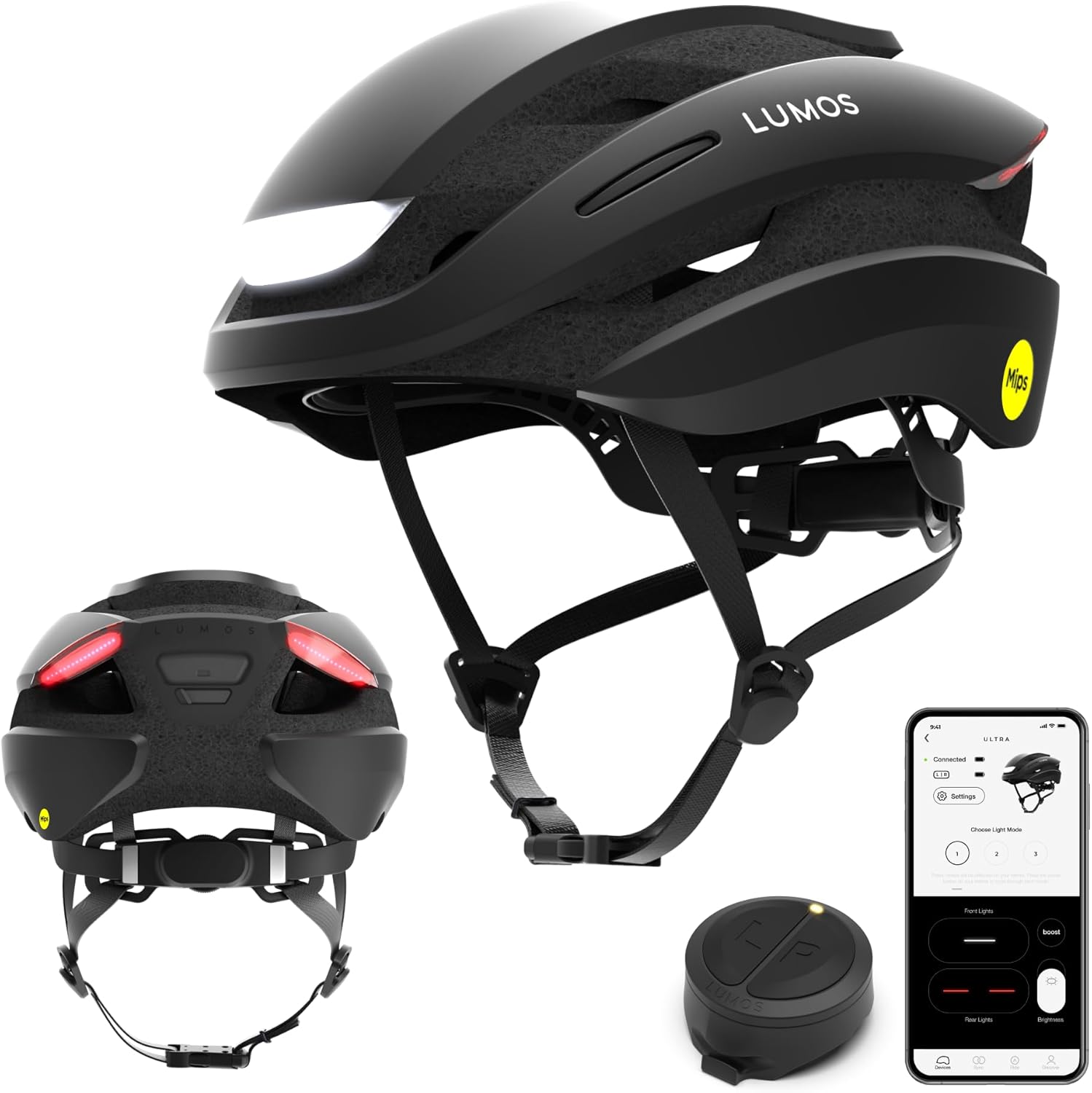 Lumos Ultra Smart Bike Helmet | Customizable Front and Back LED Lights with Turn...