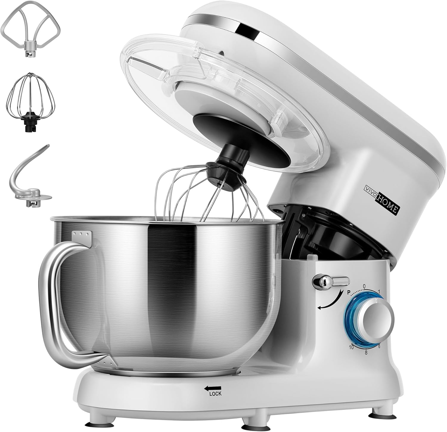 VIVOHOME Stand Mixer, Special Kitchen Mixer with 660W Power, High-Performance Fo...