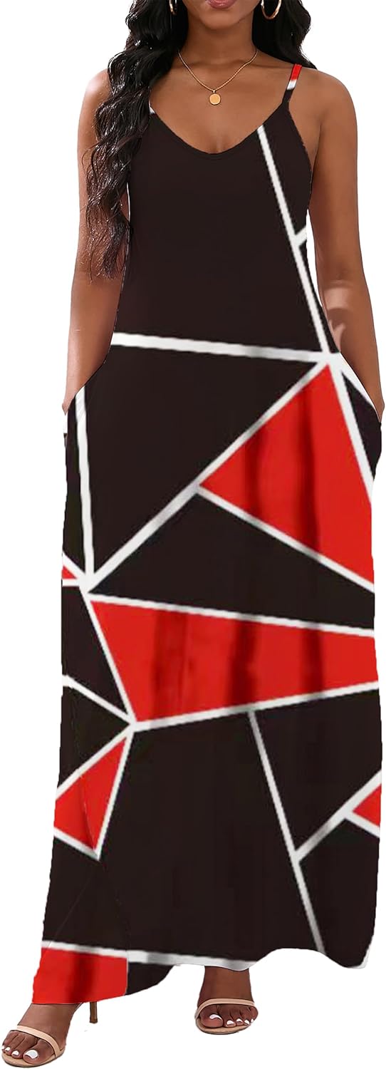 Vunahzma Maxi Dress, Special Casual Fashion Sleeveless Plus Size Dress, Innovati...
