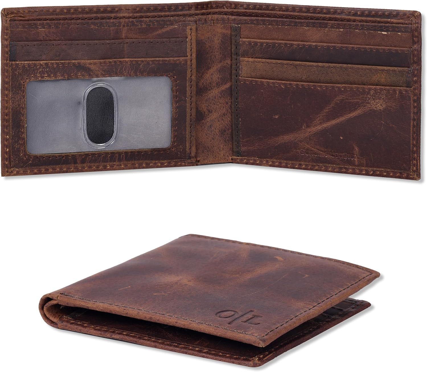 Slim Leather Wallet for Men - RFID Blocking Slim Minimalist Front Pocket - Thin...