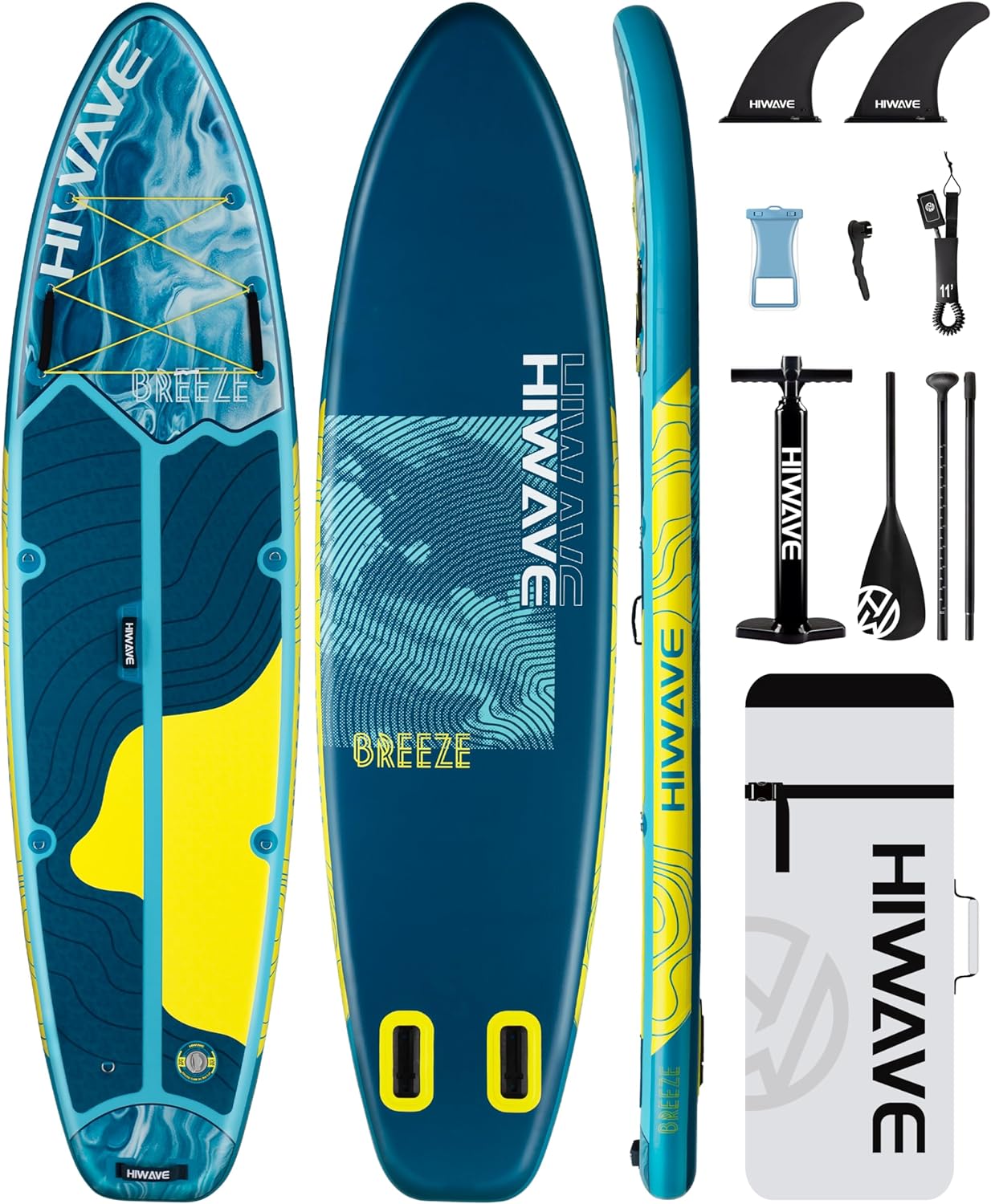 Inflatable Stand Up Paddle Board 11’*34”*6” Sup Board, 350lbs Capicity Adult&You...