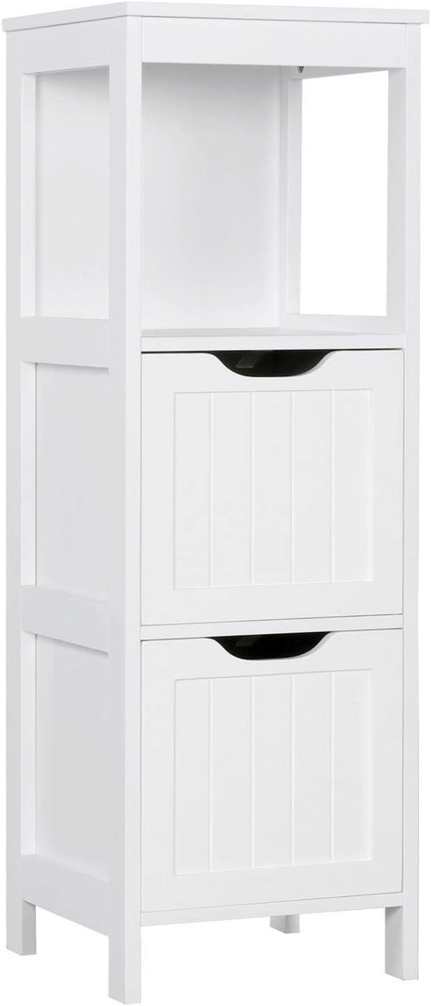 Yaheetech Bathroom Floor Cabinet, Special Wooden Storage Cabinet with 2 Drawers,...
