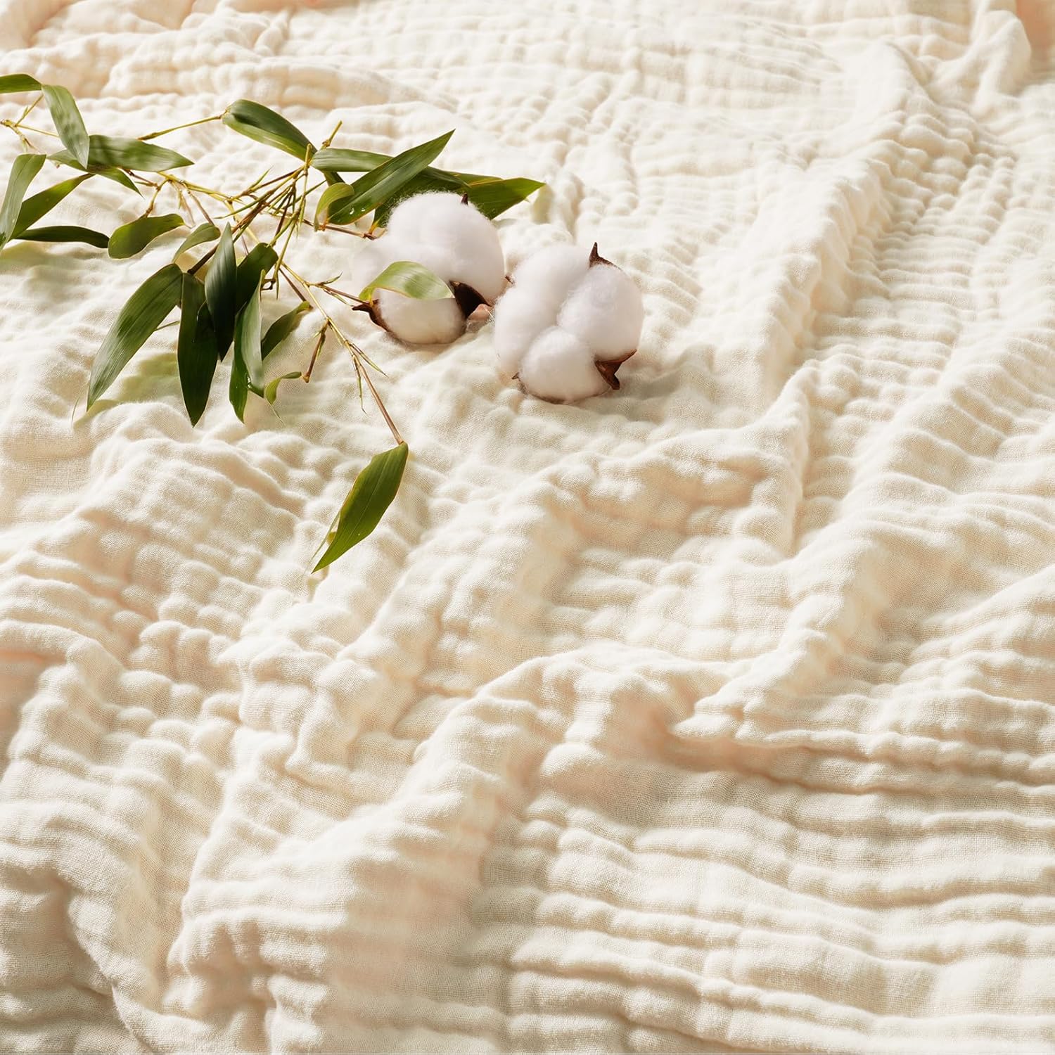 David's Home Ultra Soft Cooling Muslin Blanket King 60% Rayon Derived from Bambo...