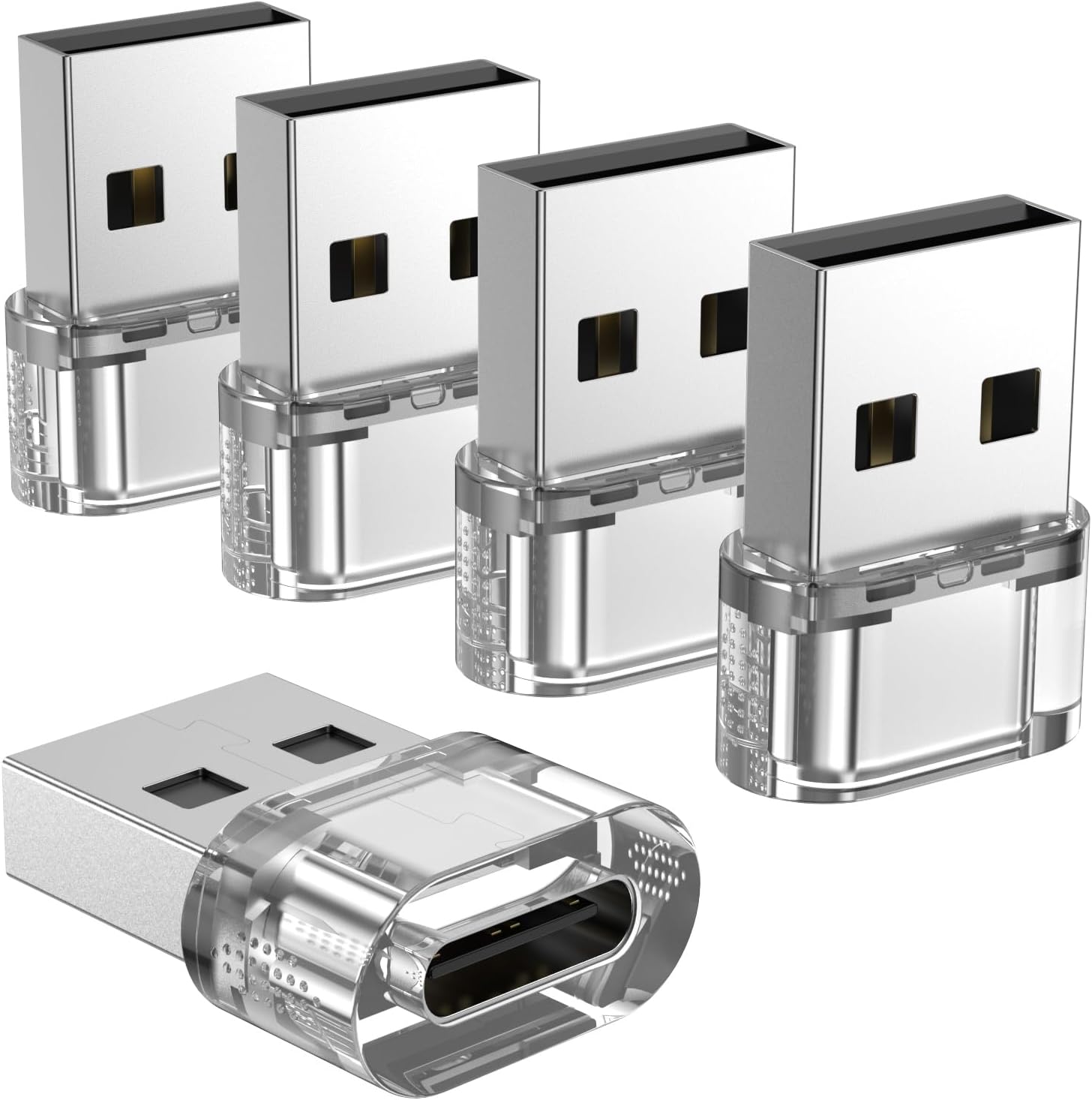 USB to USB C Adapter 5 Pack, Special USB C Female to A Male Charger Converter, U...