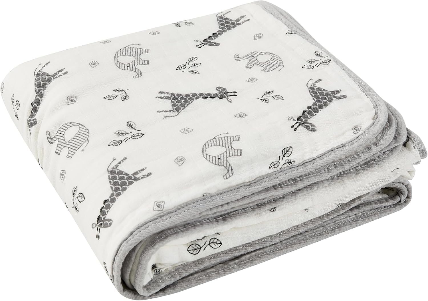 ZPECC Muslin Blanket - 100% Organic Cotton Toddler Quilted Blanket for Crib, Str...