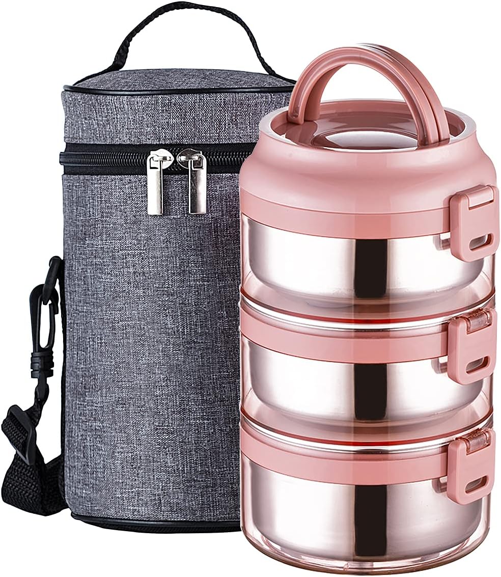 Special Lille Home Lunch/Snack Box, Innovative Stainless Steel Stackable Compart...