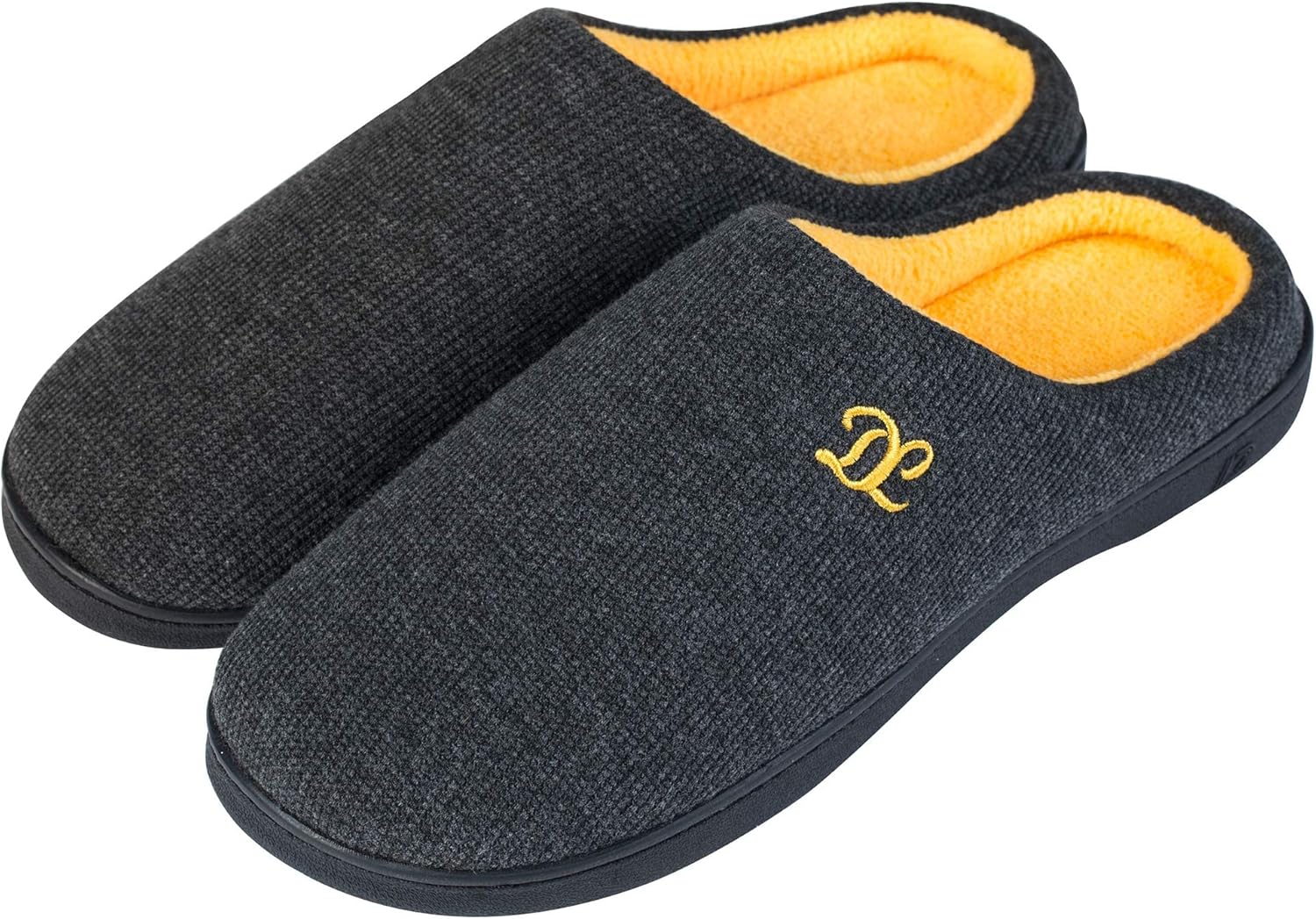 DL Men's Memory Foam Slippers, Special Slip-On Comfy House Slippers for Men, Coz...