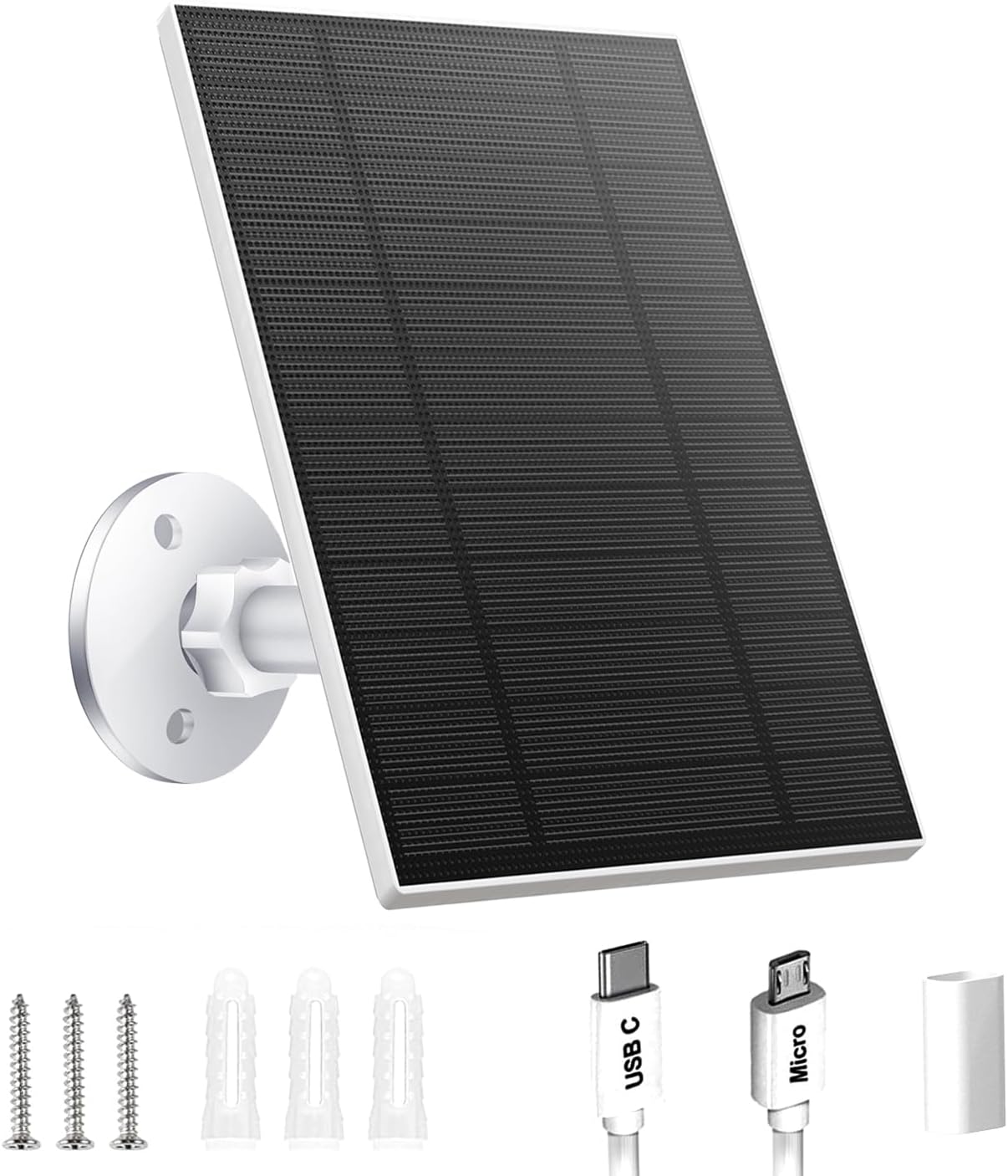 Solar Panels for Security Camera, Top-Quality Solar Panel with Micro USB, Innova...