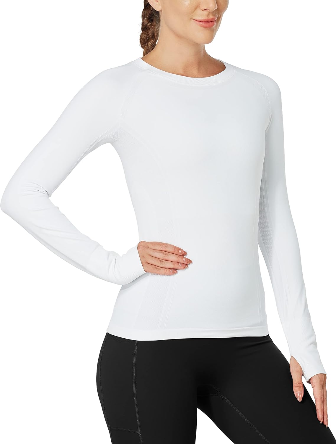 MathCat Workout Shirts for Women, Special Long Sleeve Athletic Tops, Sustinable...