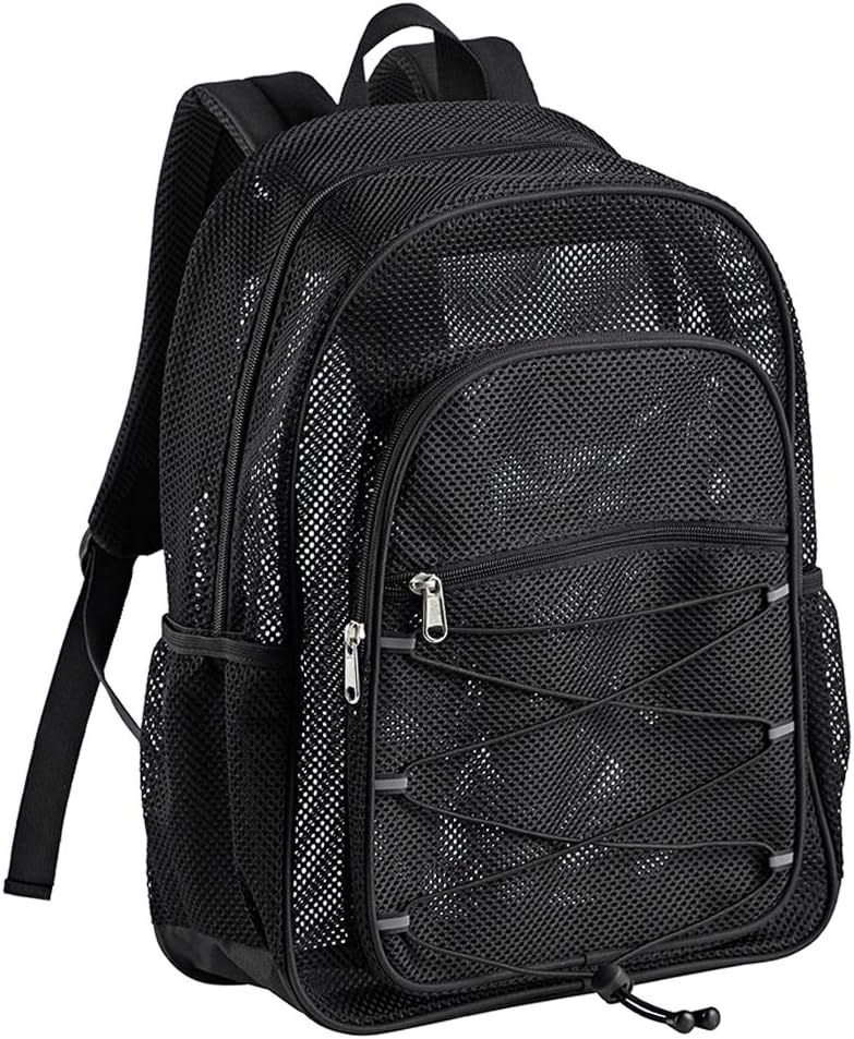 COVAX Heavy Duty Mesh Backpack, See Through Colleg...