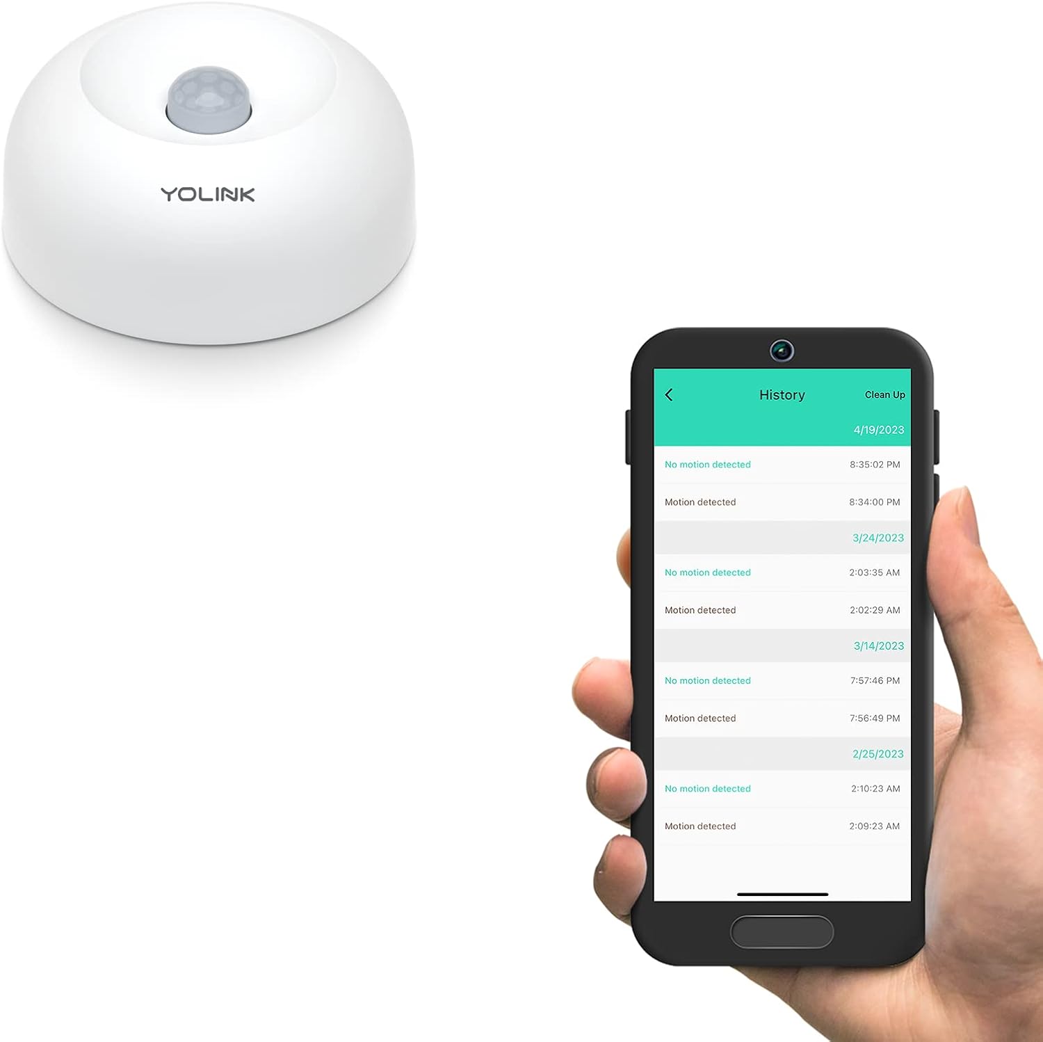 YoLink LoRa 1/4 Mile Wireless Range Smart Motion Detector, Indoor Motion Sensor,...