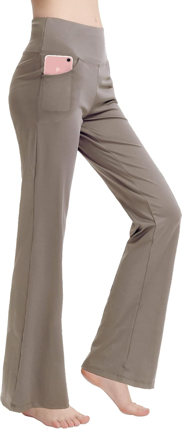 Nuveti Women's Bootcut Yoga Pants, Special Tummy Control Workout Pants, Innovati...