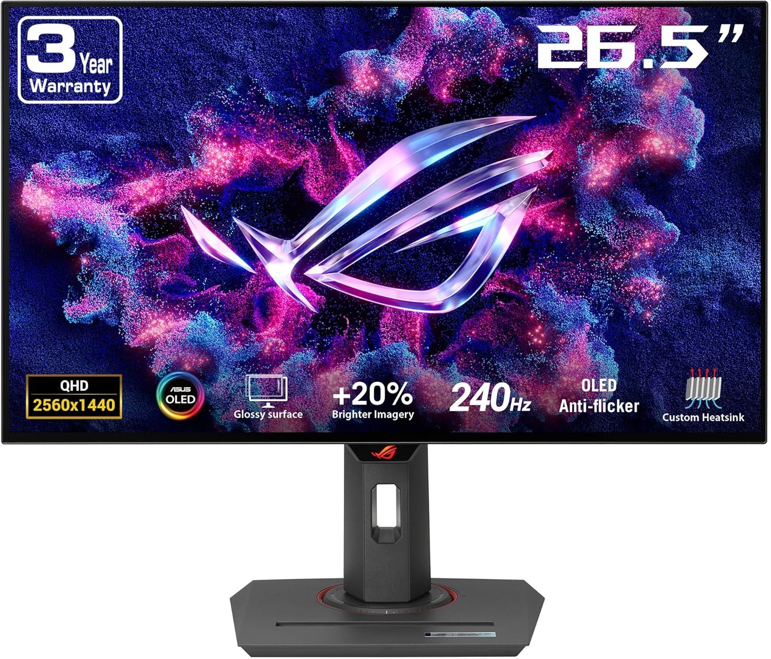 ASUS ROG Strix OLED XG27AQDMG gaming monitor 27-inch 1440p glossy WOLED, 240Hz,...