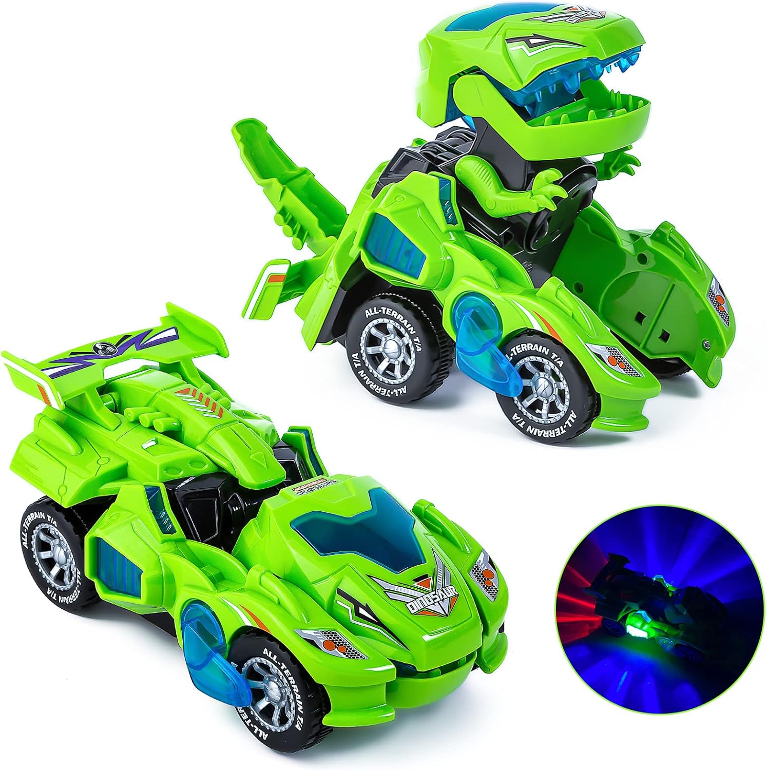 Dinosaur Transforming Car Electric Dinosaur Toys A...