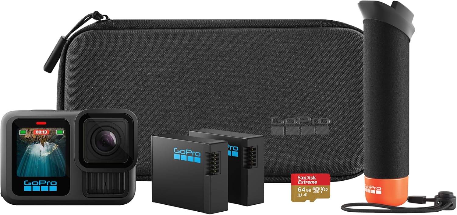 GoPro HERO13 Black Accessory Bundle - Includes The Handler (Floating Hand Grip),...