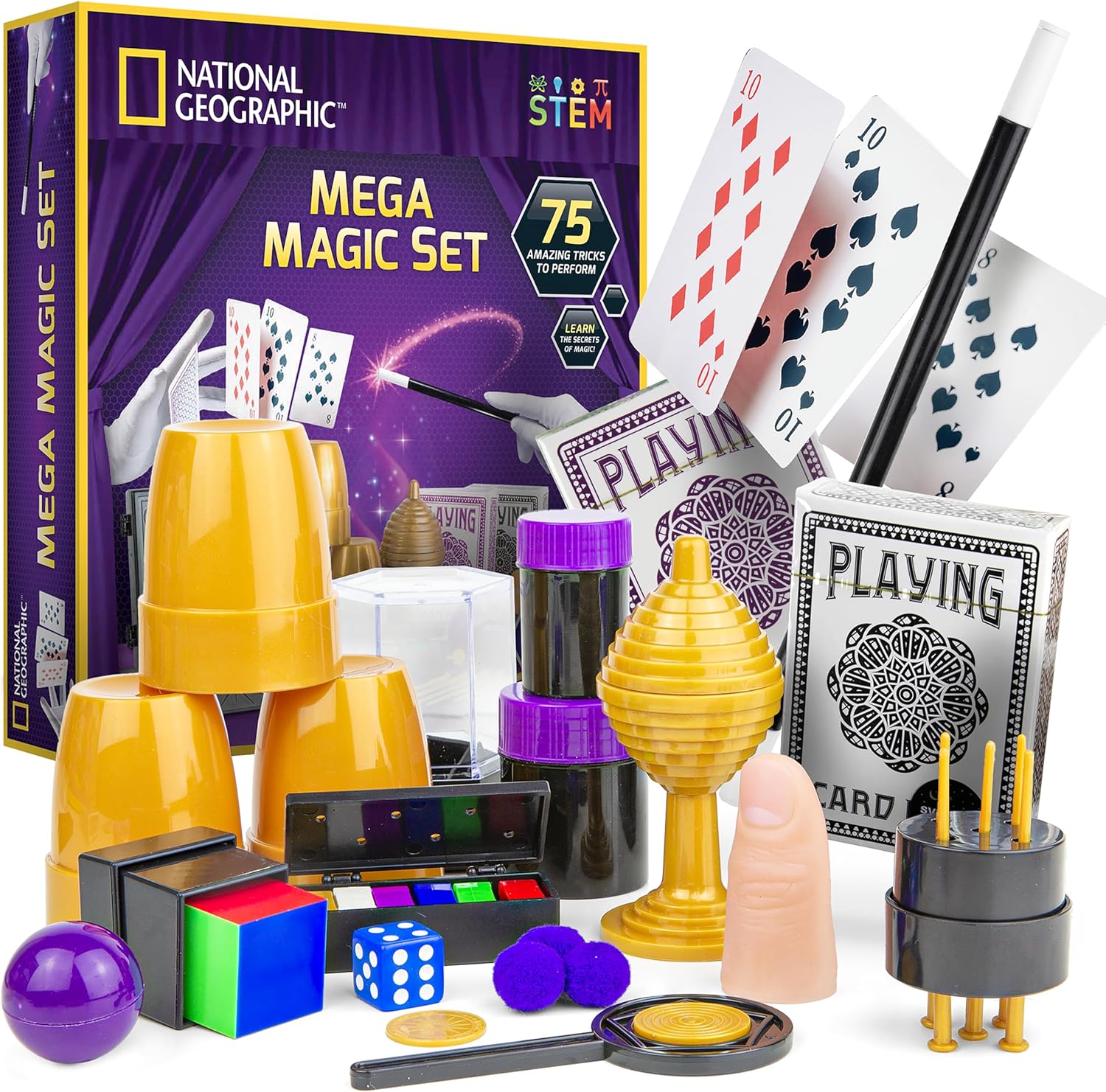 NATIONAL GEOGRAPHIC Mega Magic Set - More Than 75 Magic Tricks for Kids to Perfo...