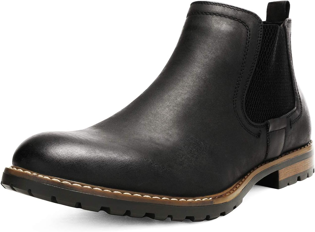 Bruno Marc Men’s Chelsea Boots, High-Quality Slip-On Classic Dress Ankle Boot, S...