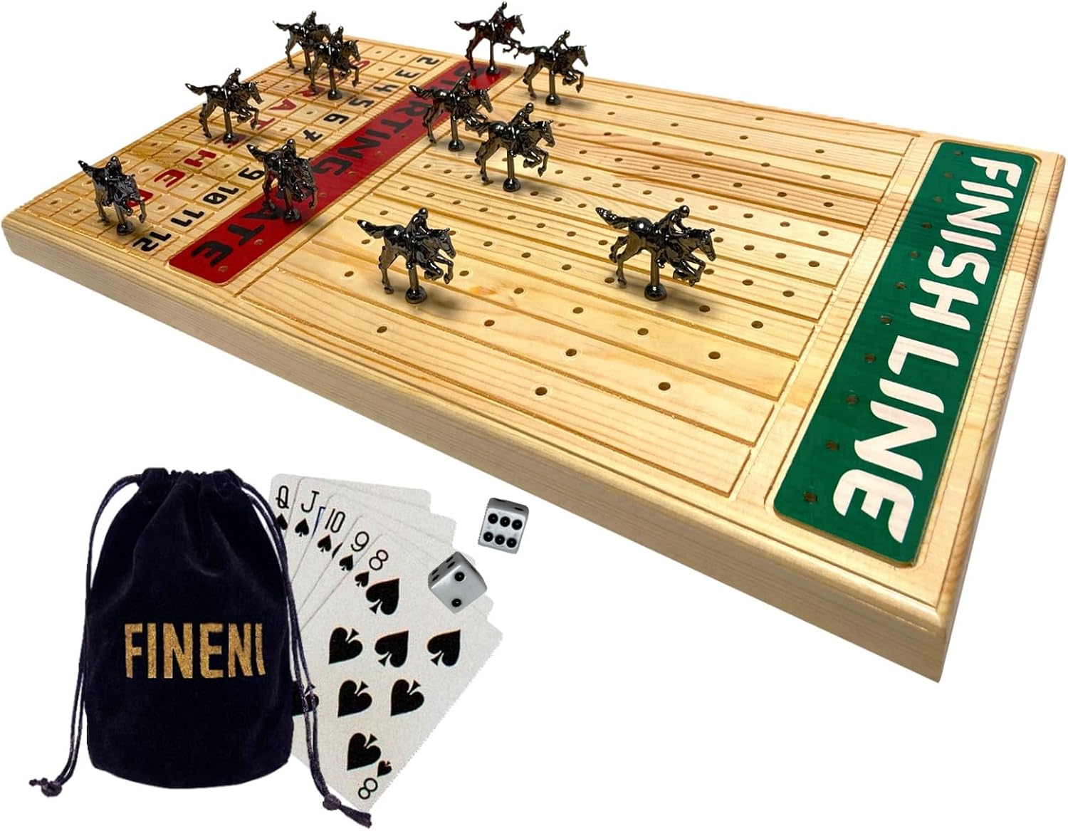 Horse Racing Game for Adults, Special Horse Race Board Game with 11 Luxurious Me...
