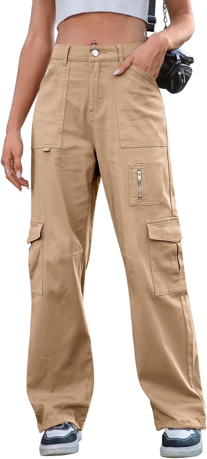 IVIR Cargo Pants, Special Women's Cargo Pants for High Waist, High-Quality Wide...