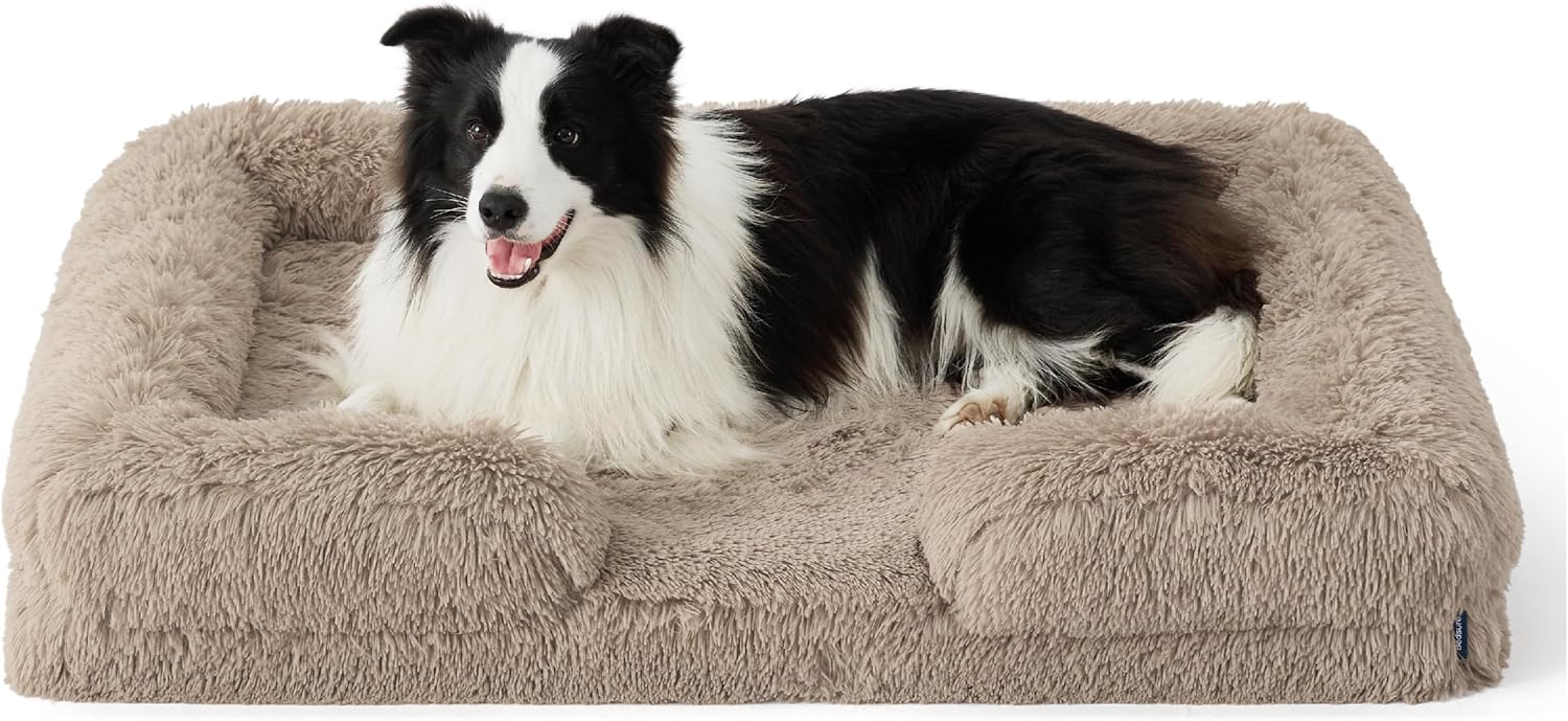 Bedsure Orthopedic Dog Bed for Large Dogs - Big Calming Washable Dog Sofa Beds L...