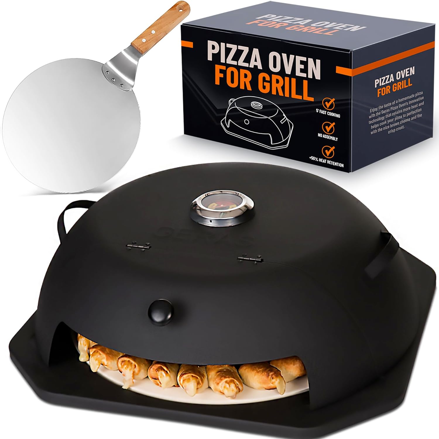 HeatGuard Pro Geras Pizza Oven for Grill - Grill Top Pizza Oven For Outdoor Camp...