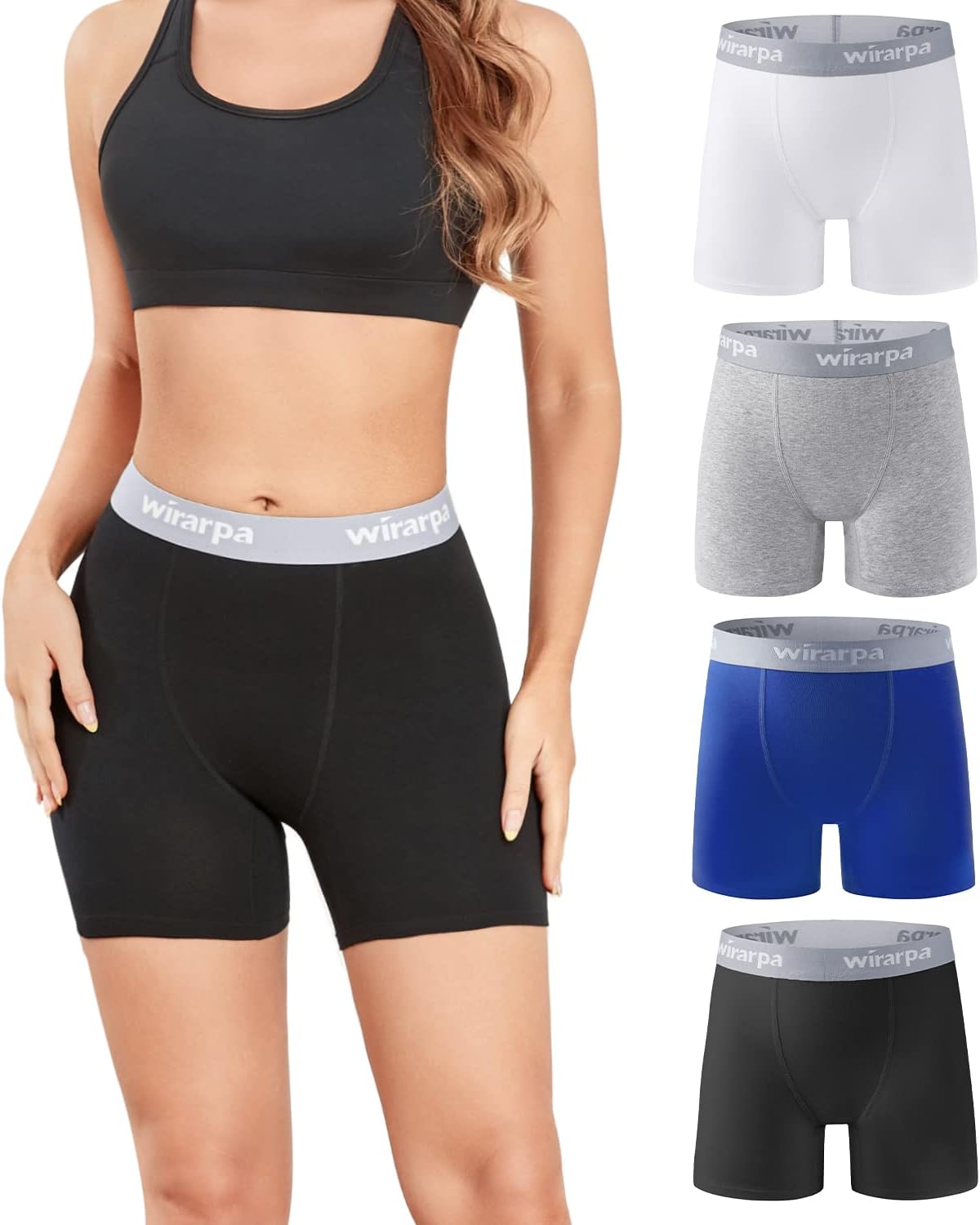 wirarpa Women's Boxer Briefs, Special Cotton Underwear Anti Chafing Boy Shorts,...