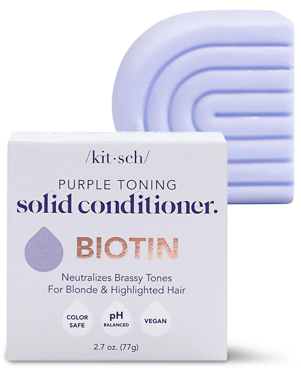 Kitsch Purple Conditioner Bar, Special Conditioner for Treated Hair, Innovative...