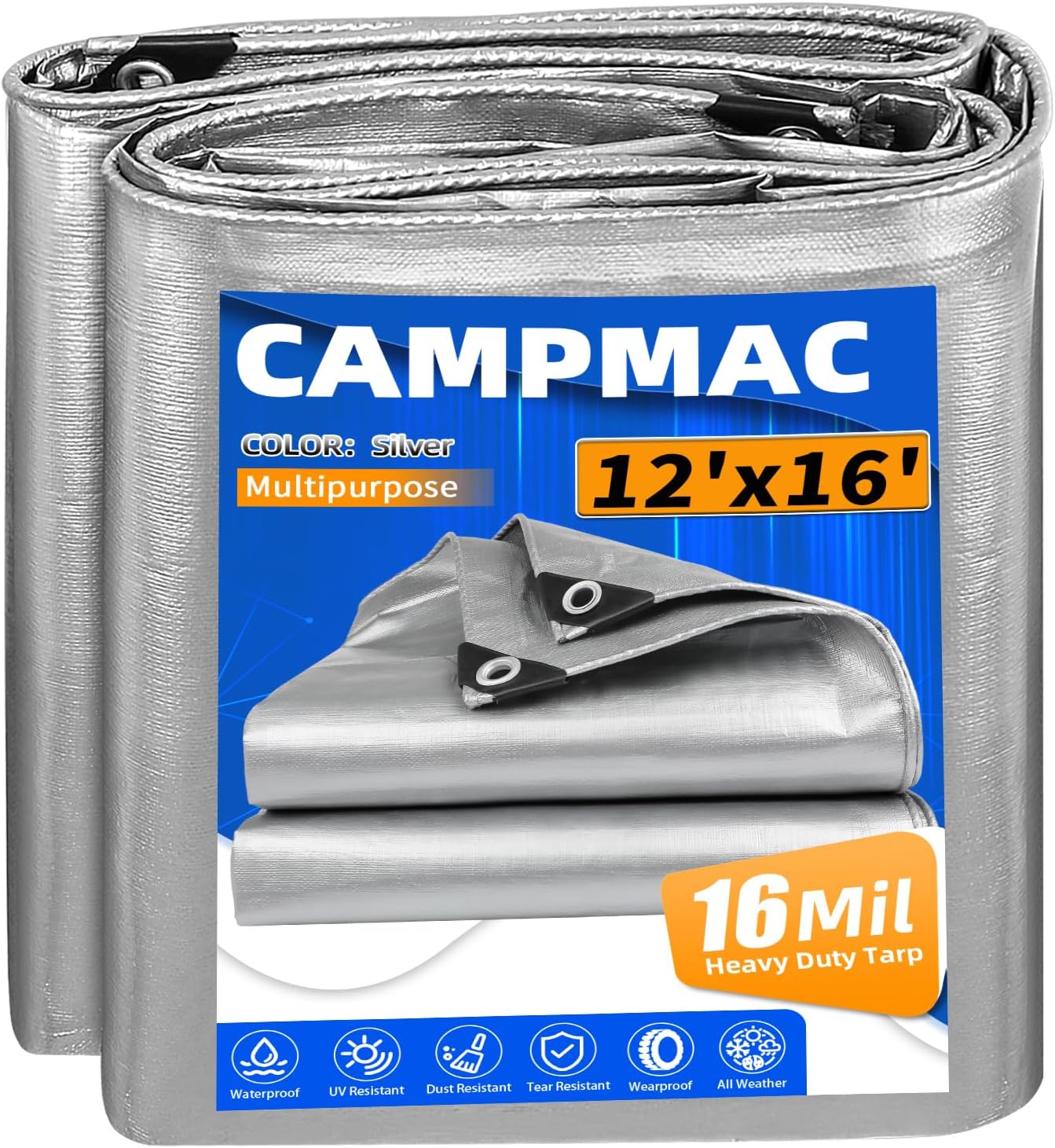 Heavy Duty Tarp, Special 12' X 16' Waterproof Tarps, Innovative High Durability...