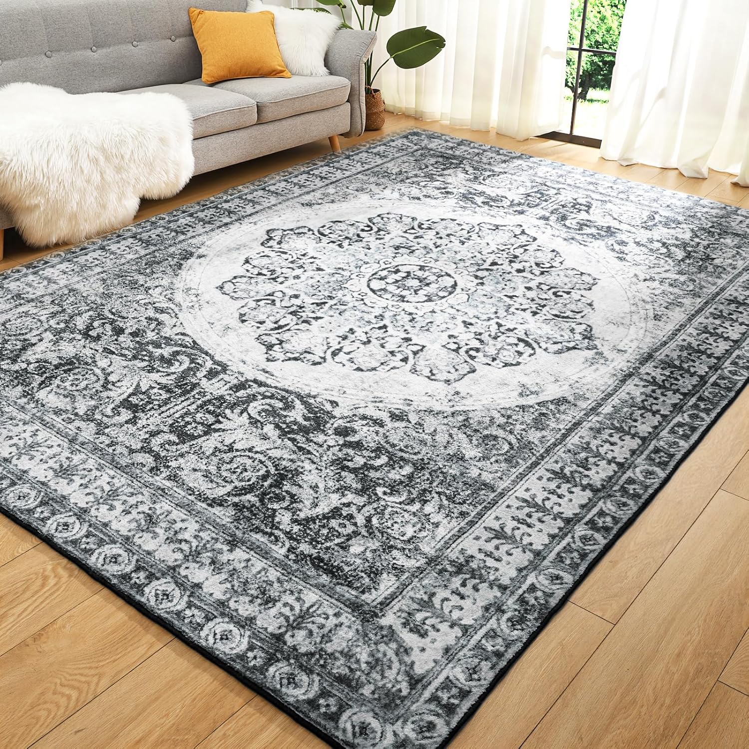 Comeet Soft Area Rug, Special Washable Living Bedroom Rug, Innovative Low-Pile V...