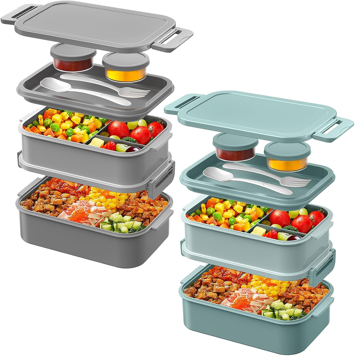 DaCool Adults Lunchbox, Special Stackable Bento Box for Kids and Adults, Innovat...