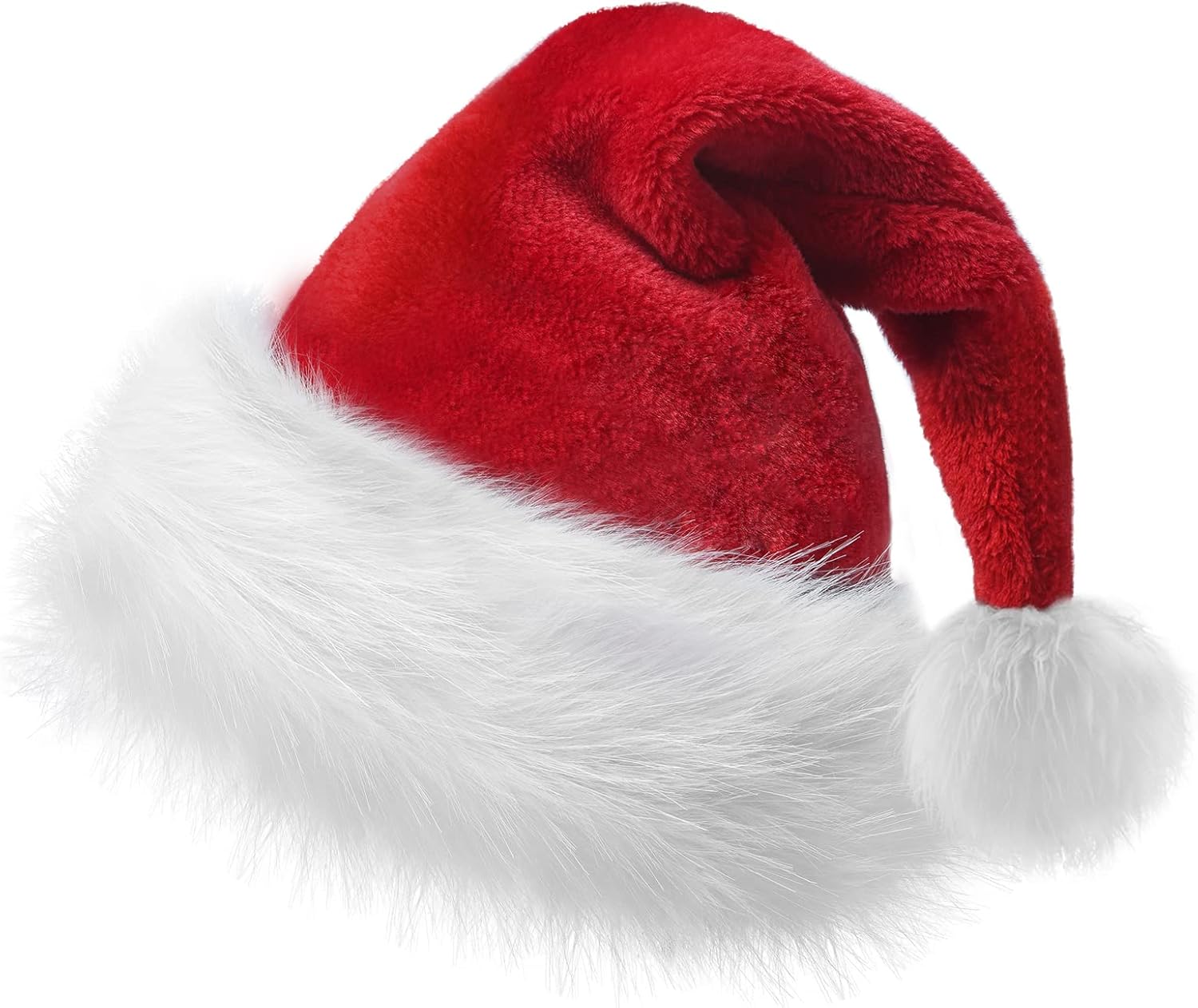 Christmas Hat, Festive Santa Hats for Adults, Unique Unisex Red Velvet Xmas Hat,...