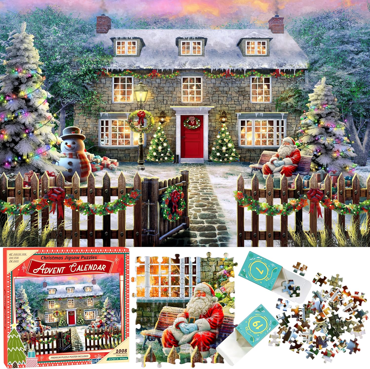 Wowok Advent Calendar 2024, Special Christmas Jigsaw Puzzles for Adults and Kids...