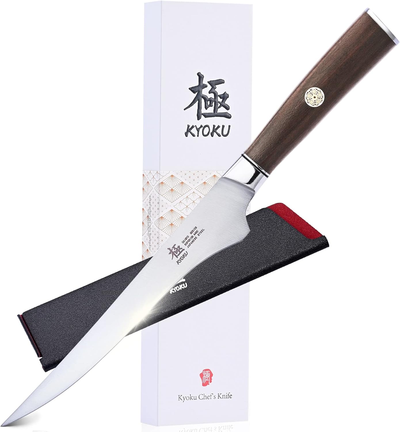 KYOKU 6.5 Inch Boning Knife, Special Butcher Knife With Ergonomic Rosewood Handl...